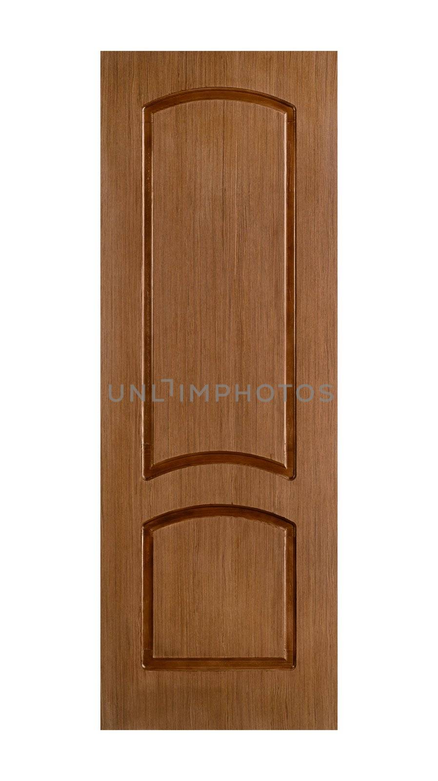 Common house interior door isolated on white background