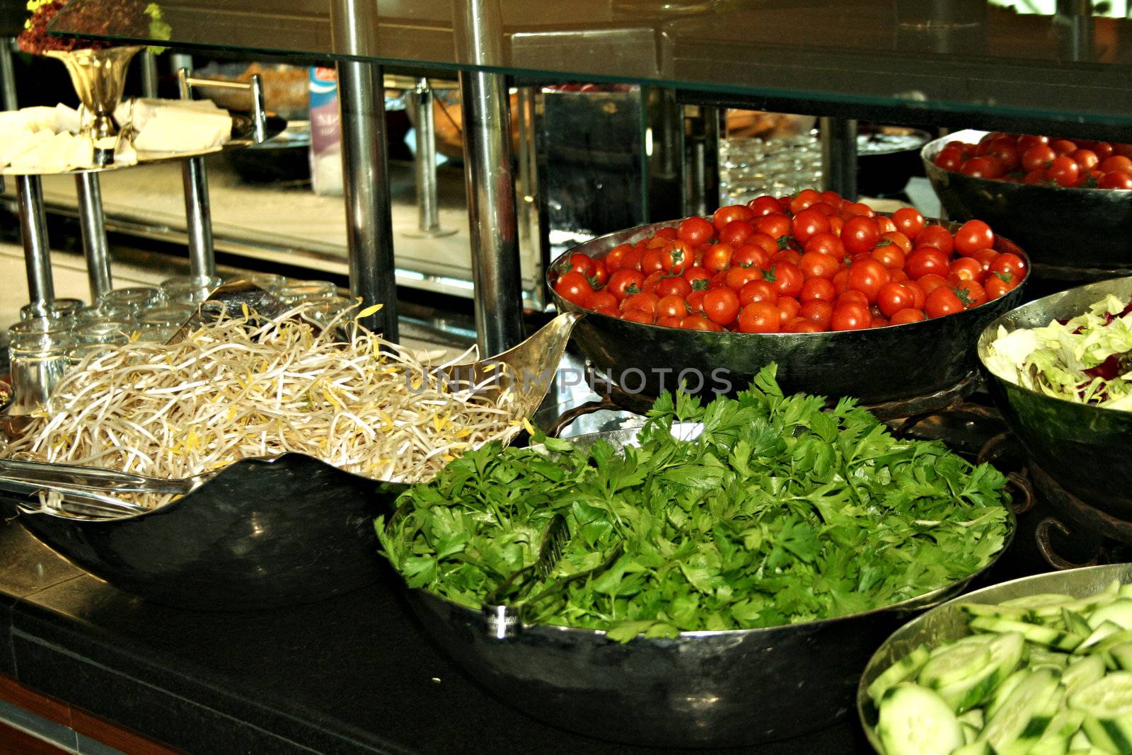 Catering food at a party close up