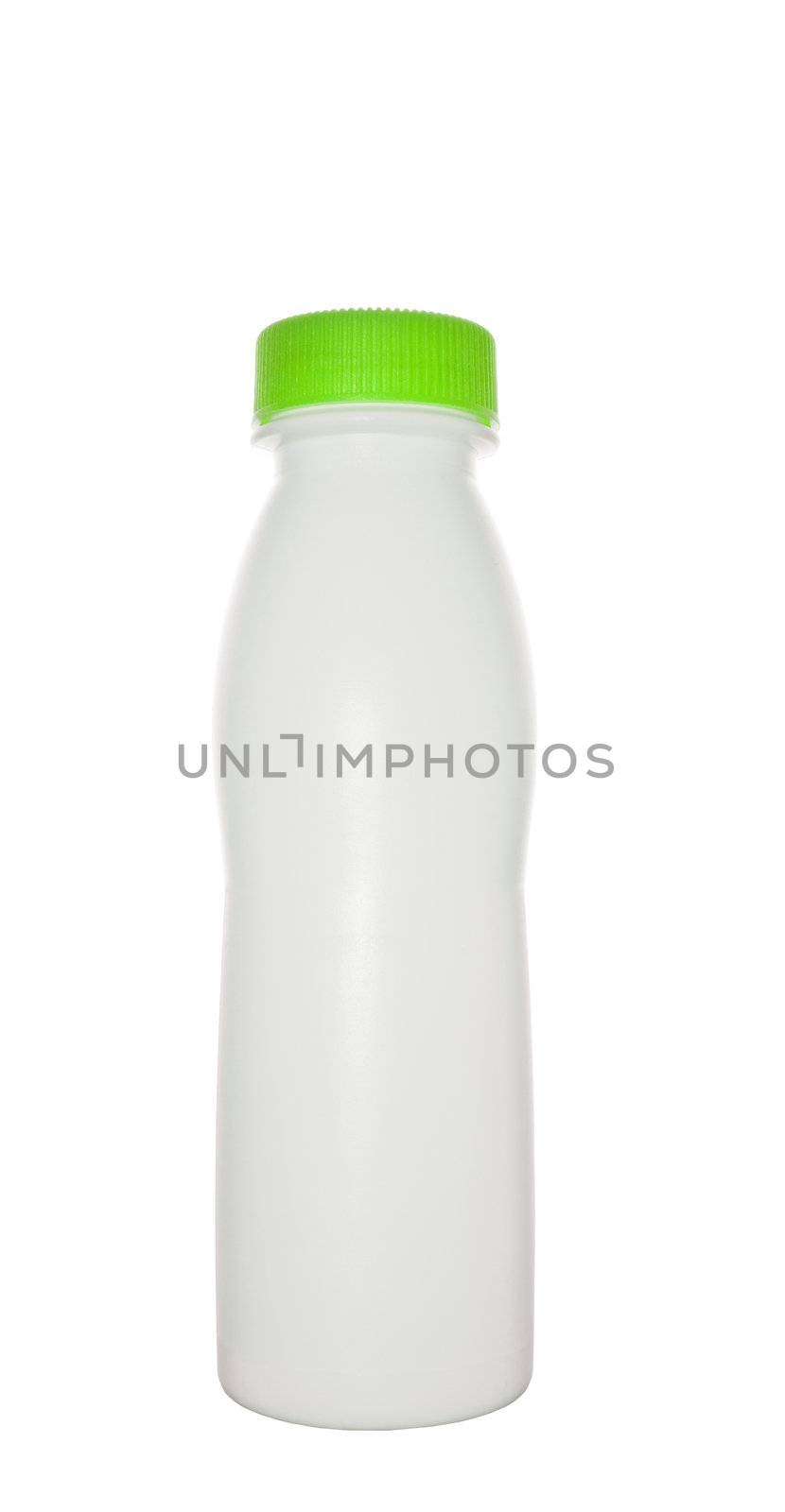 milk bottle with green cap by ozaiachin