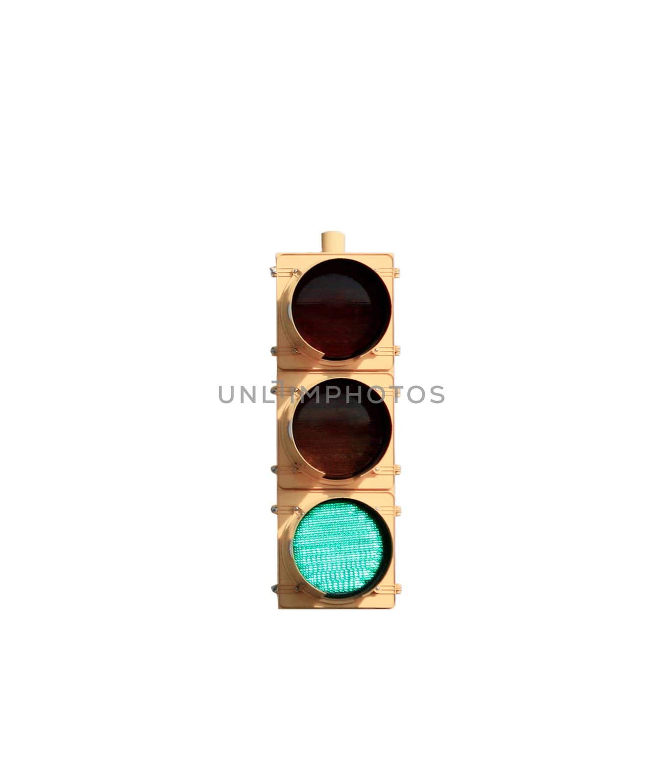 Green traffic signal light