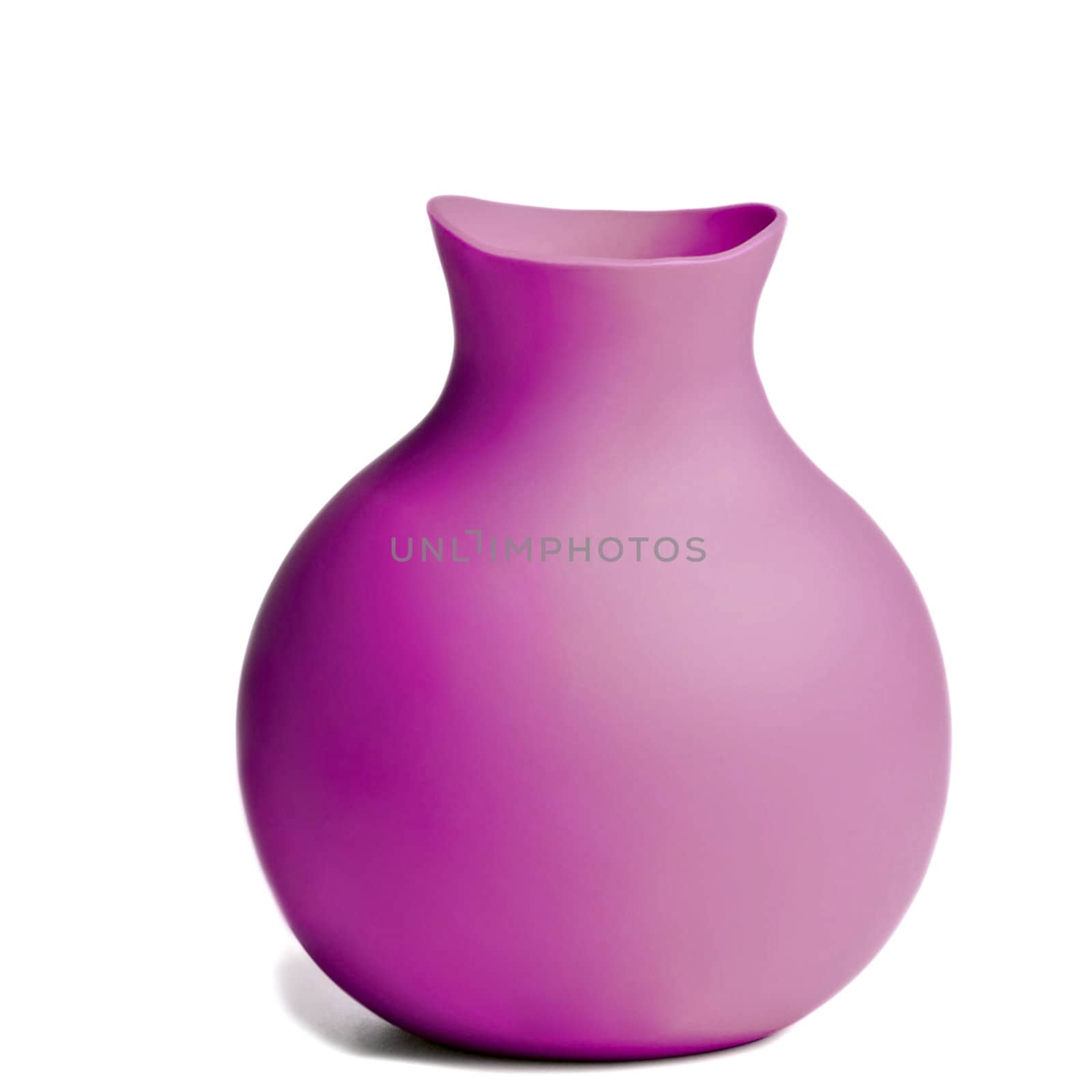 Purple Vase isolated on the white Background