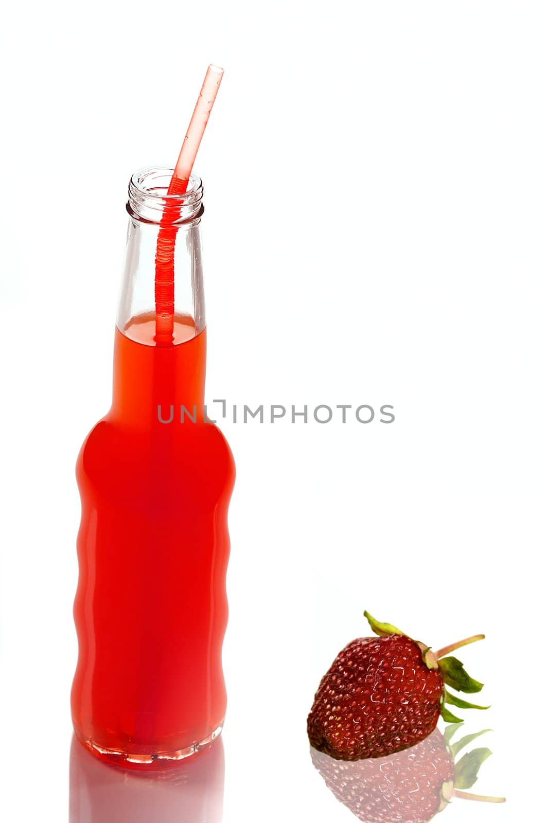 bottle of strawberry juice by ozaiachin