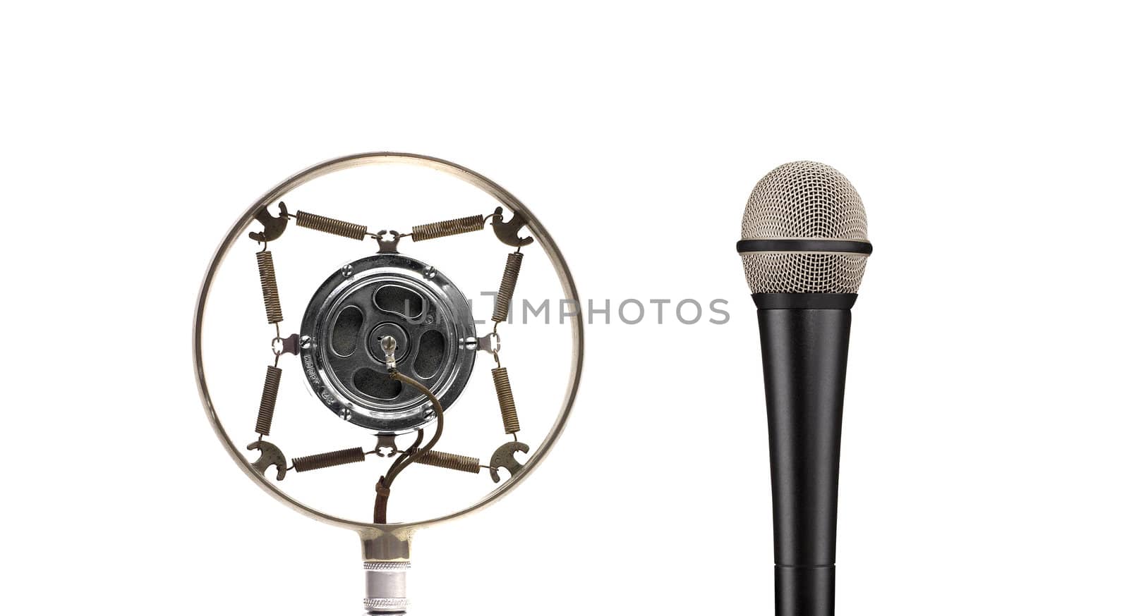 Vintage and modern microphone by ozaiachin