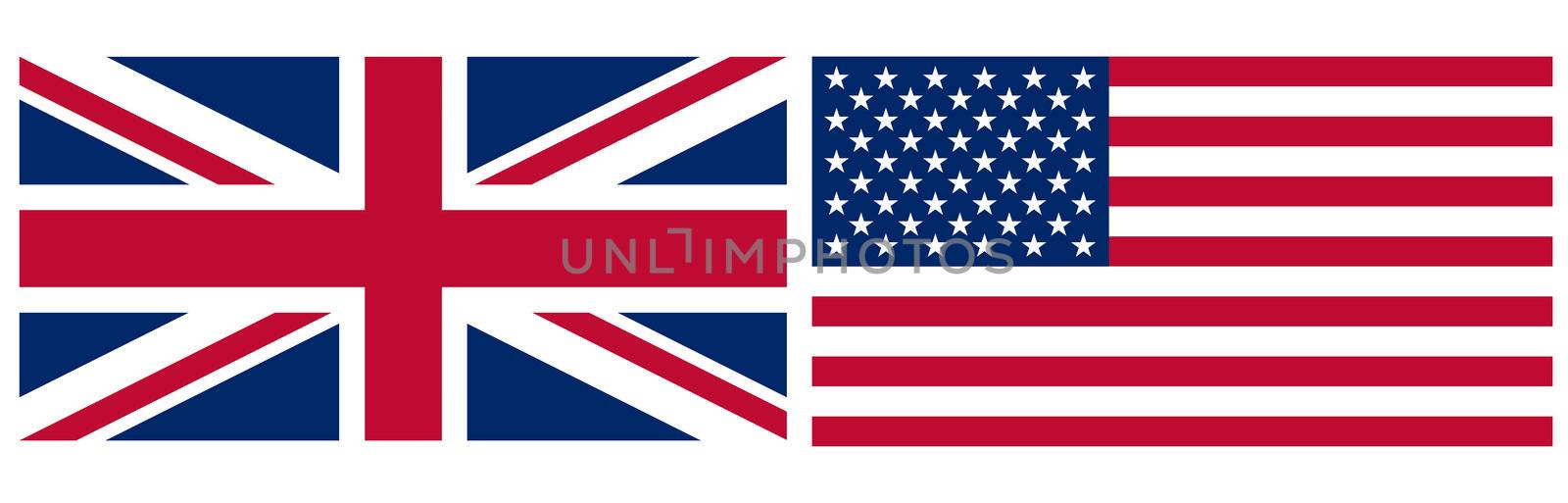 flags, Uk and USA