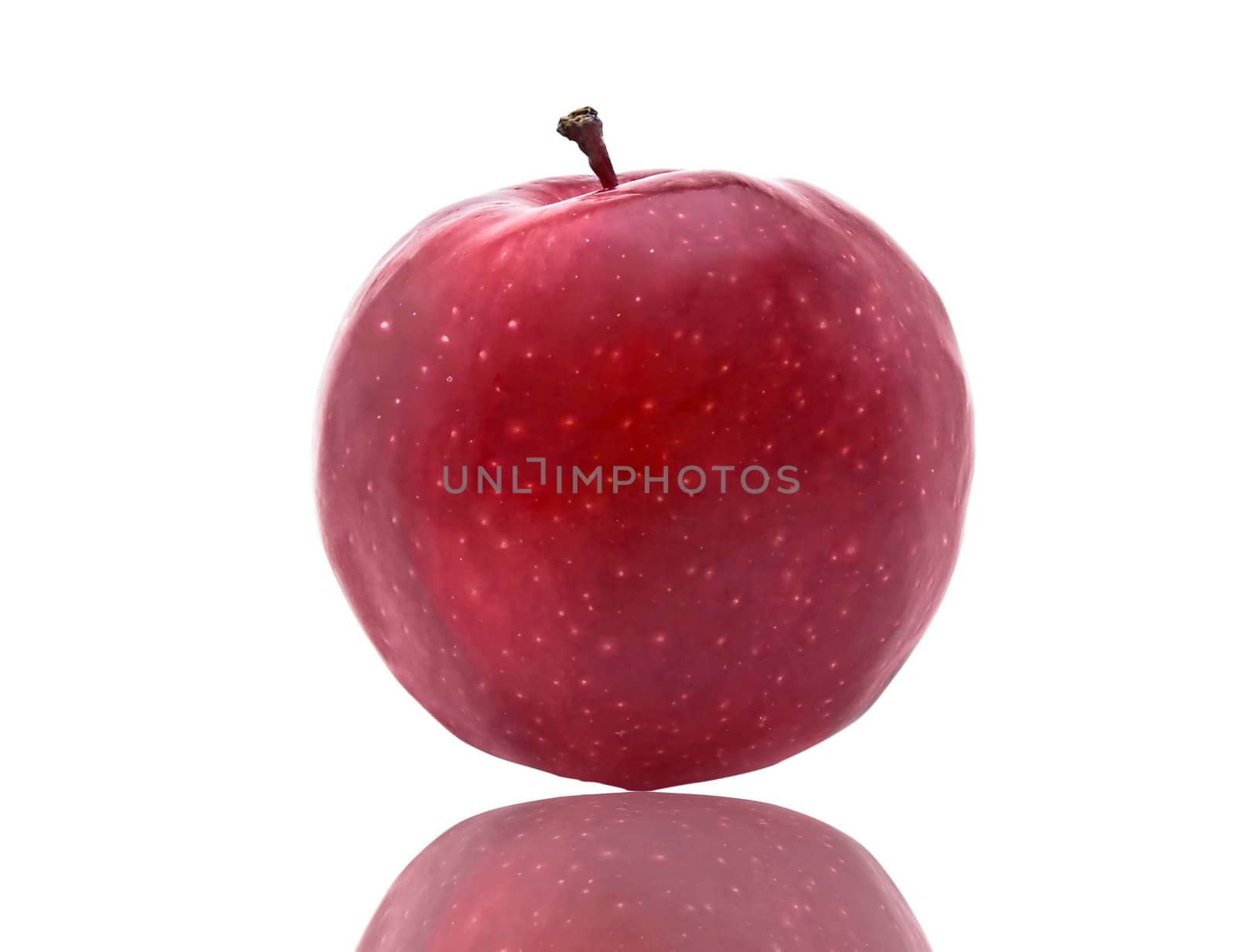 Dark-red apple. Isolated on white background by ozaiachin