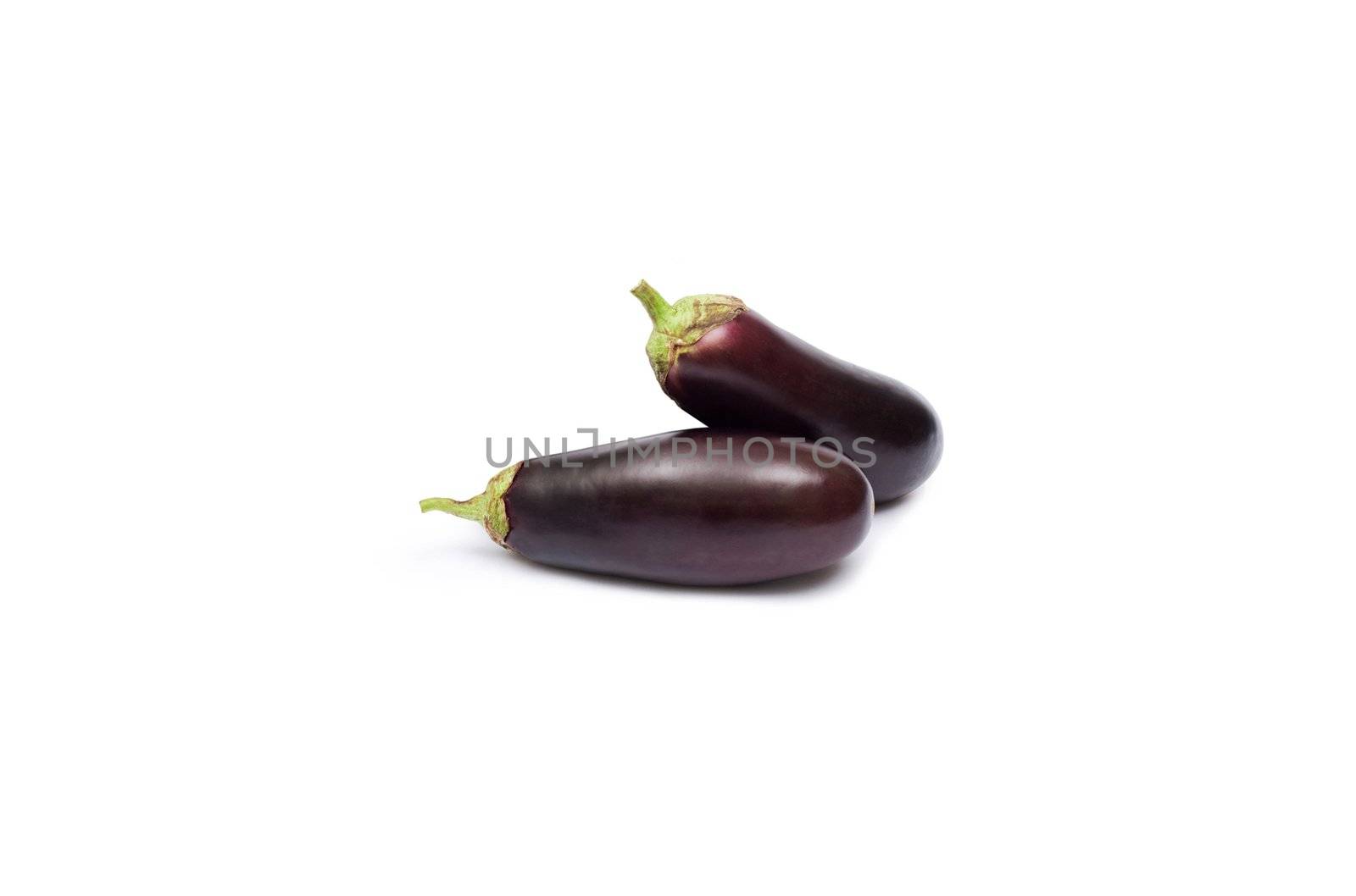 eggplants isolated on white background by ozaiachin