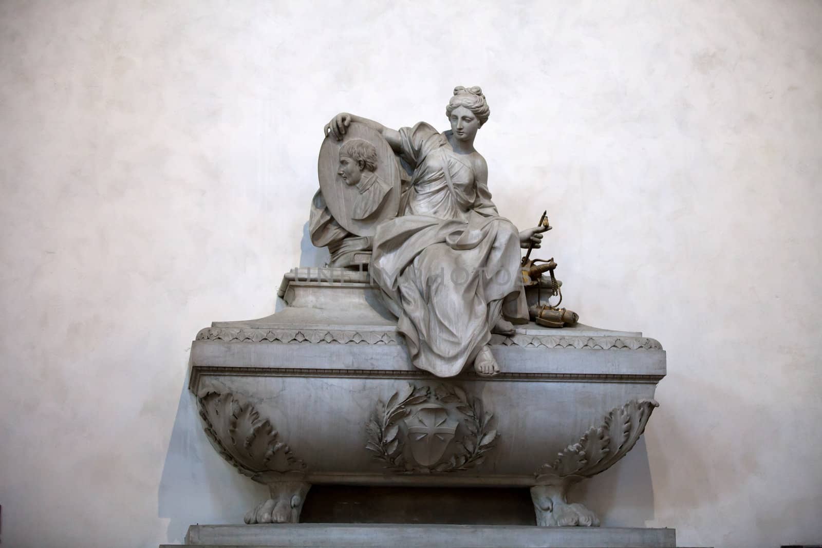 Florence - Santa Croce.Tomb of Niccolo Machiavelli