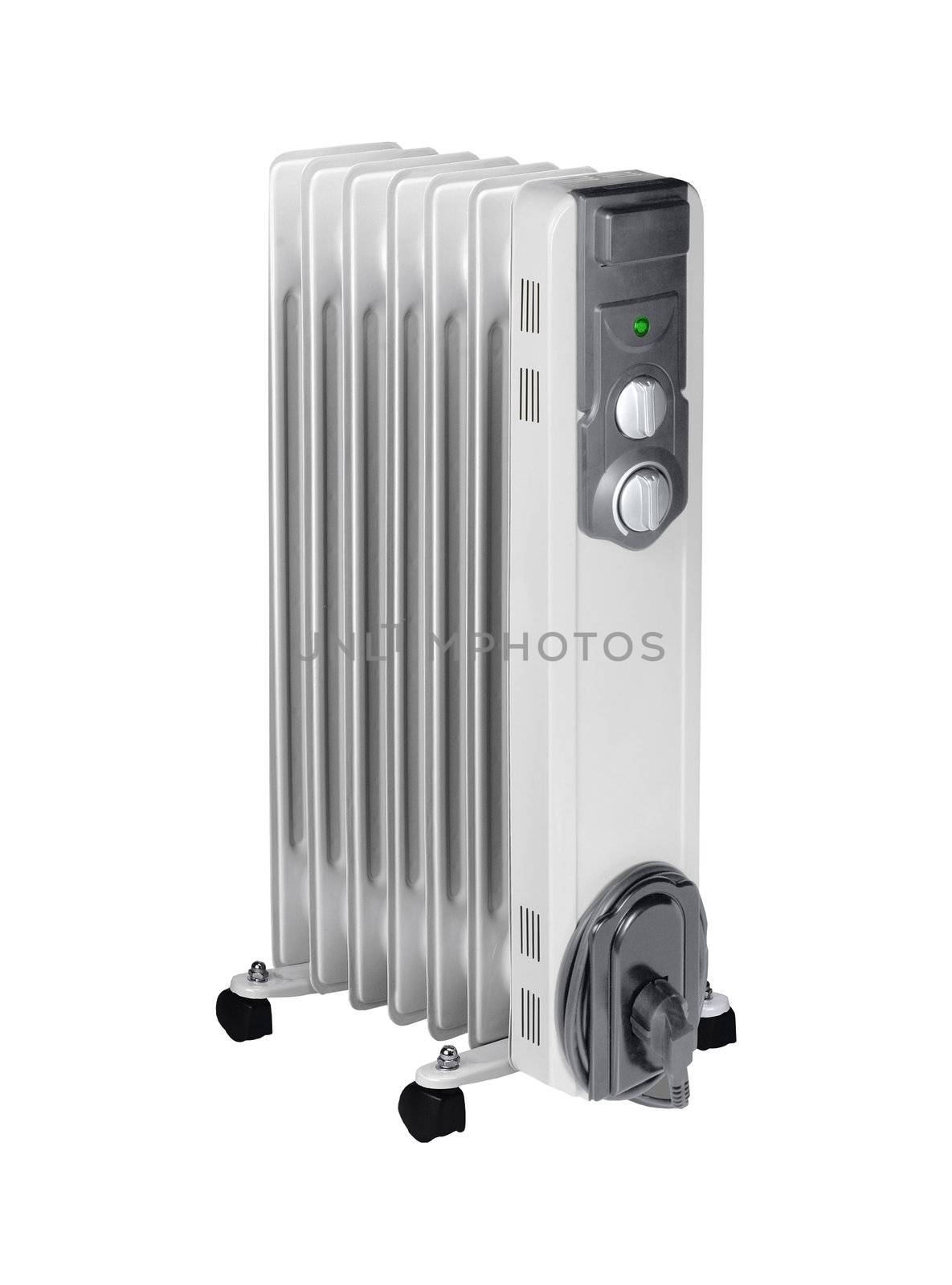 electric heater isolated for a white background