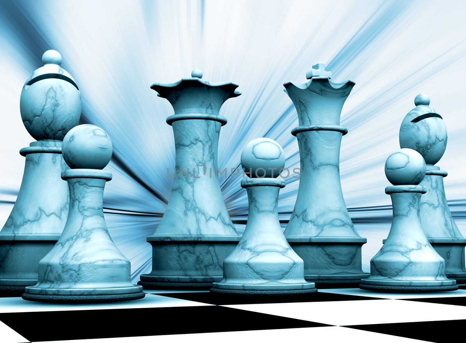 Abstract background with chess pieces