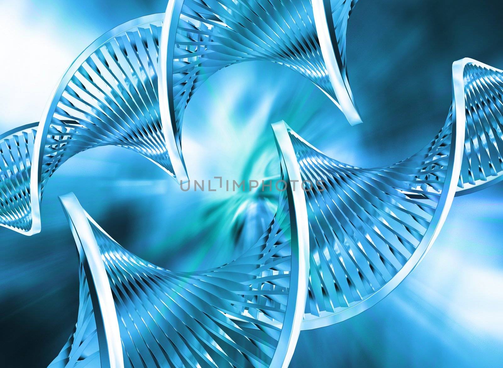 DNA strands on abstract background