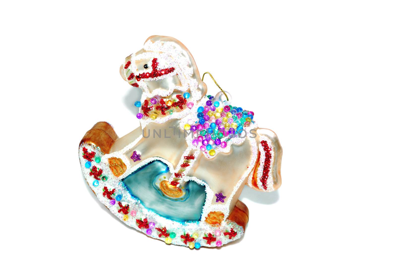 Nice china horse ornament isolated on the white. 