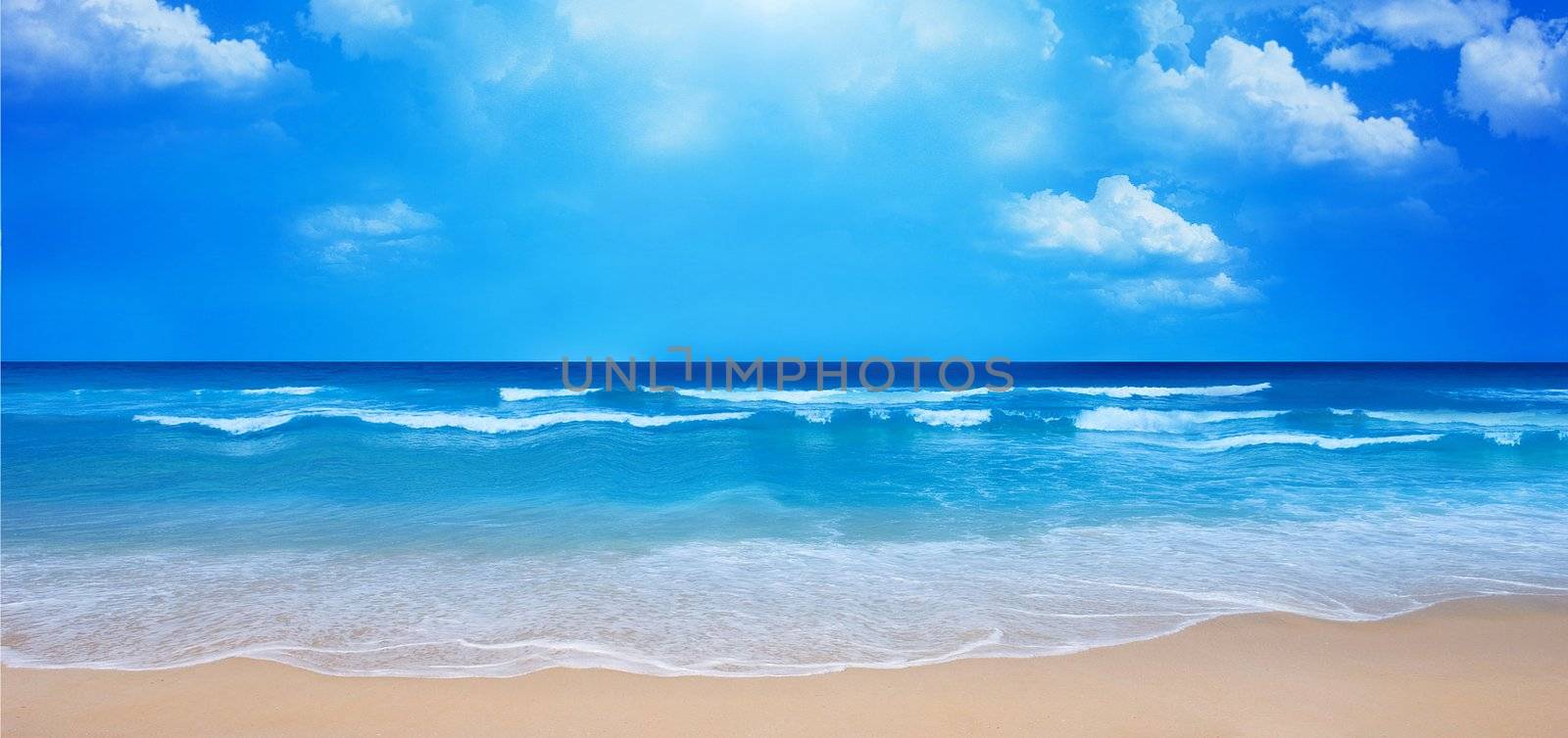 Summertime at the beach background