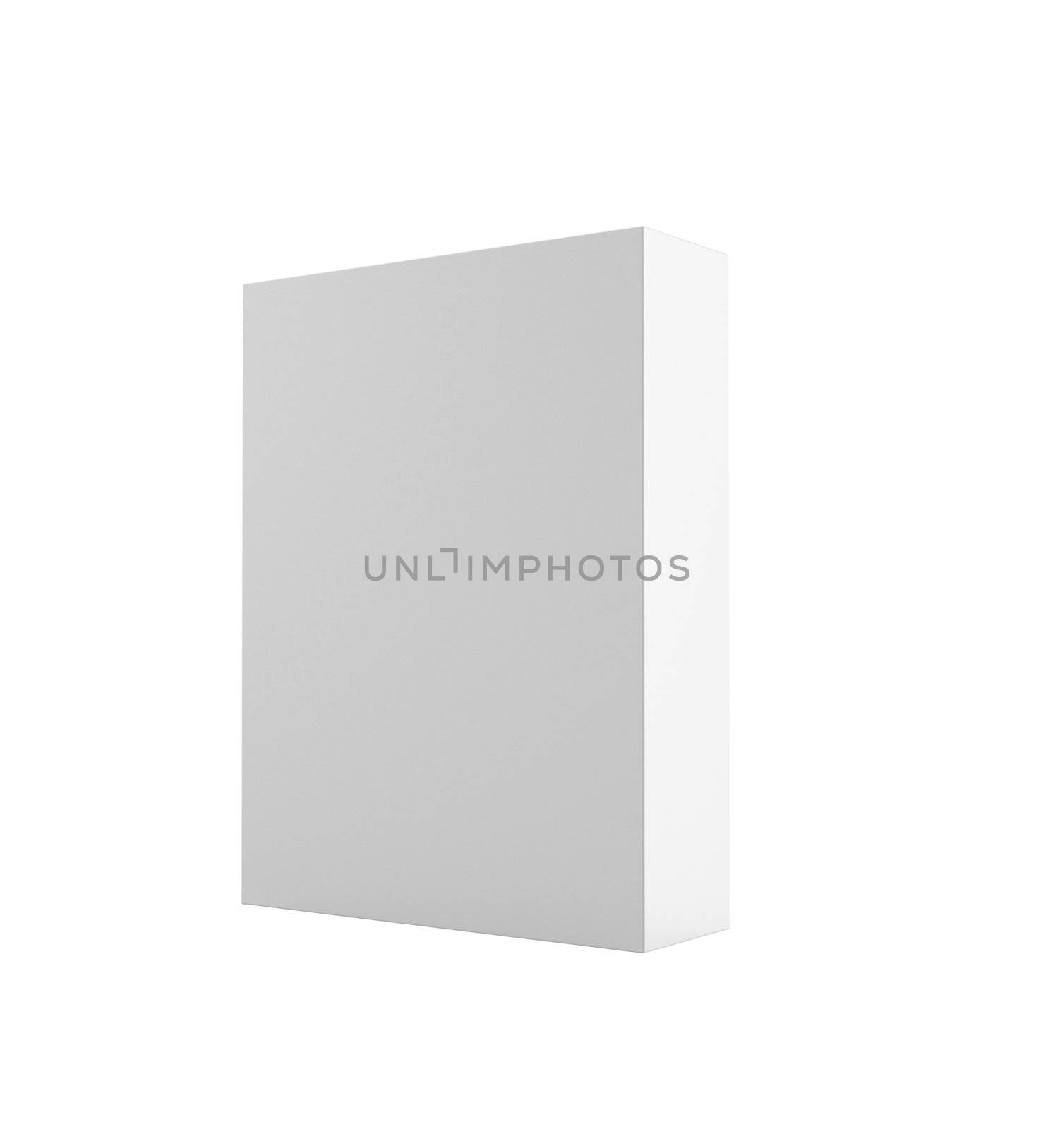 Blank White Box Isolated on a White Background by ozaiachin