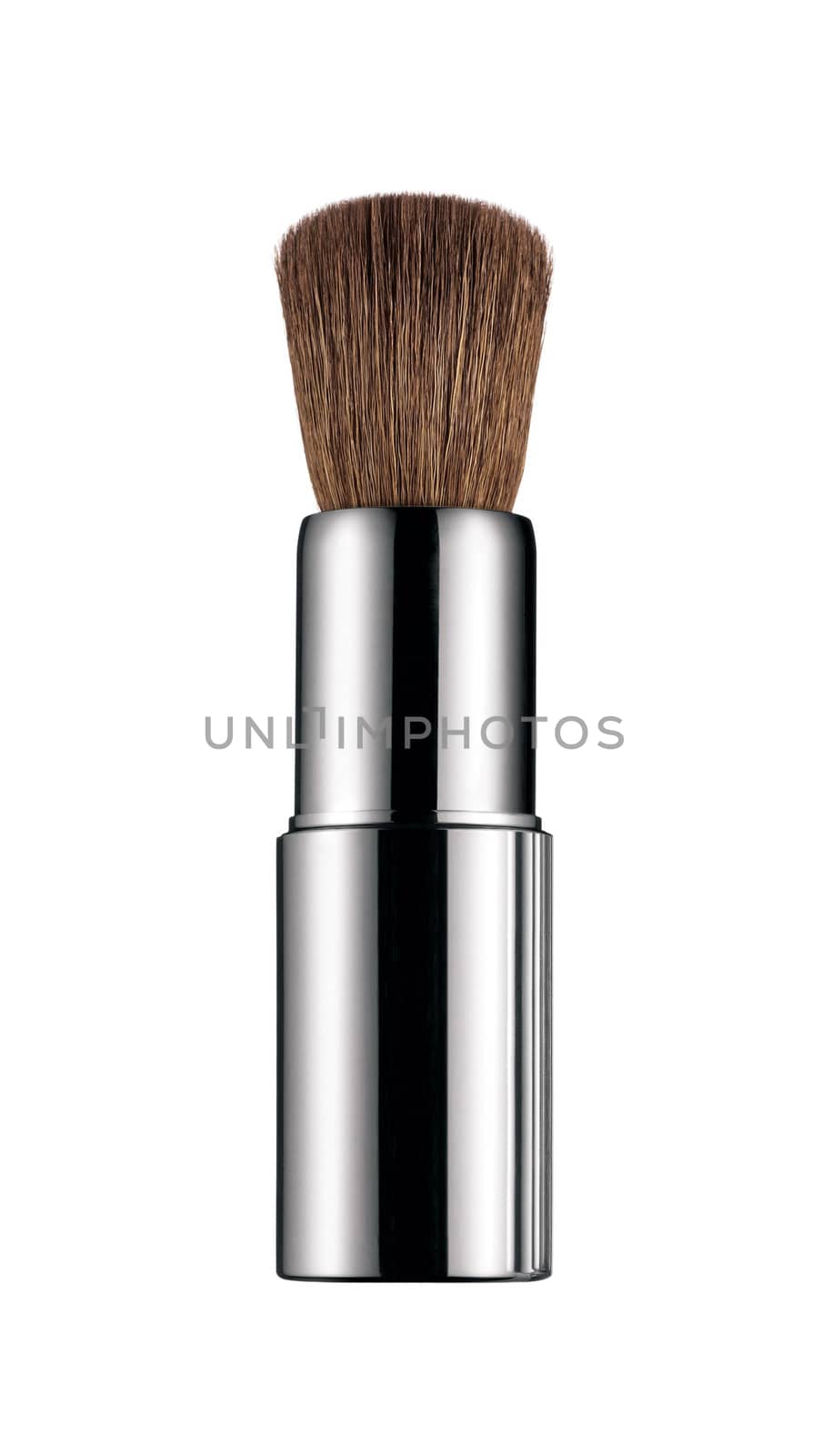 brown make up brush isolated on white by ozaiachin