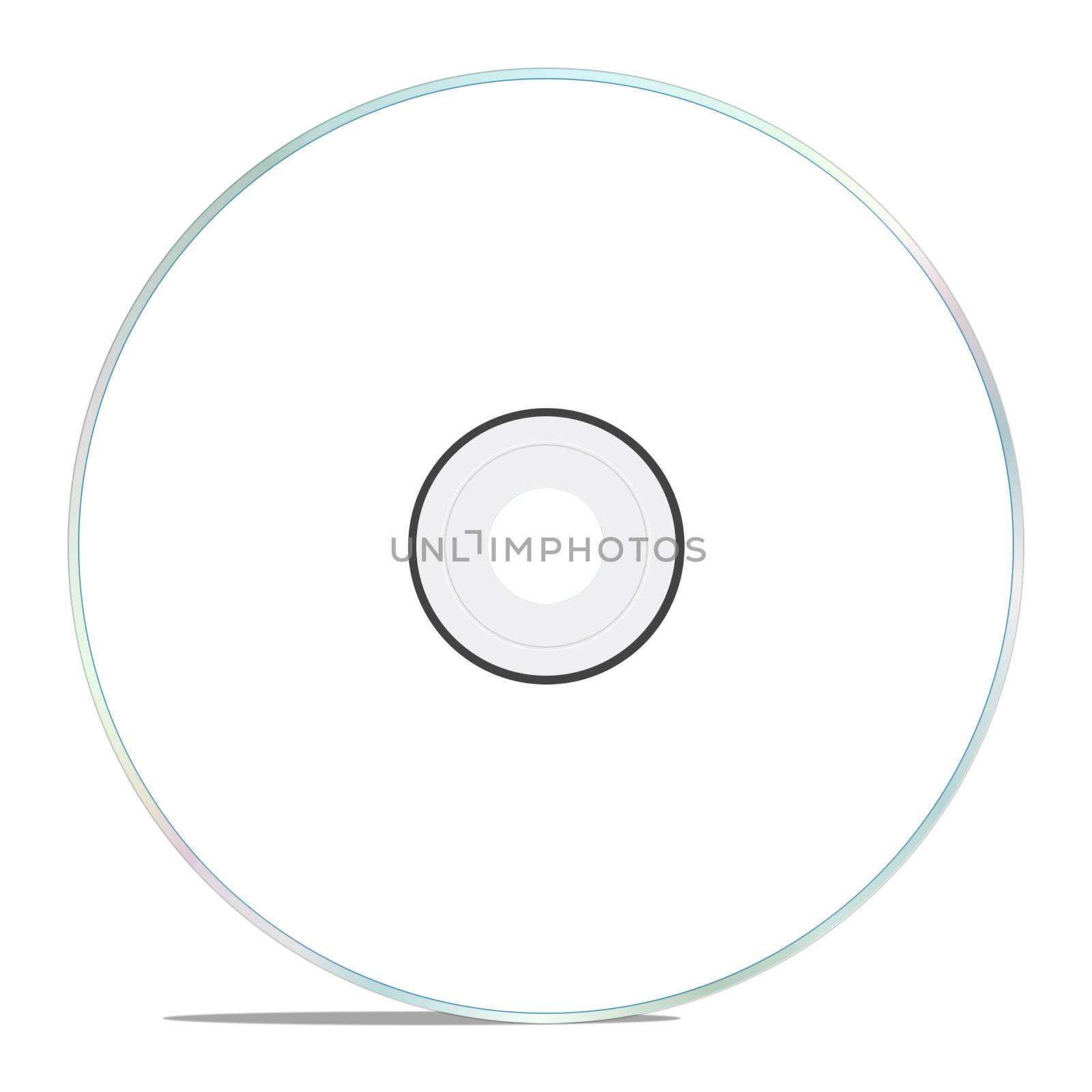 white CD isolated on a White background