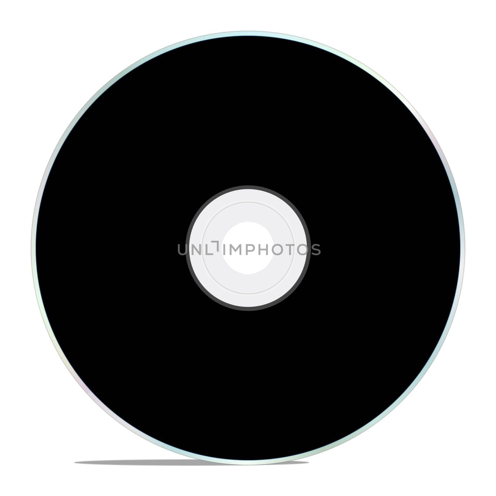 black cd isolated on a white background