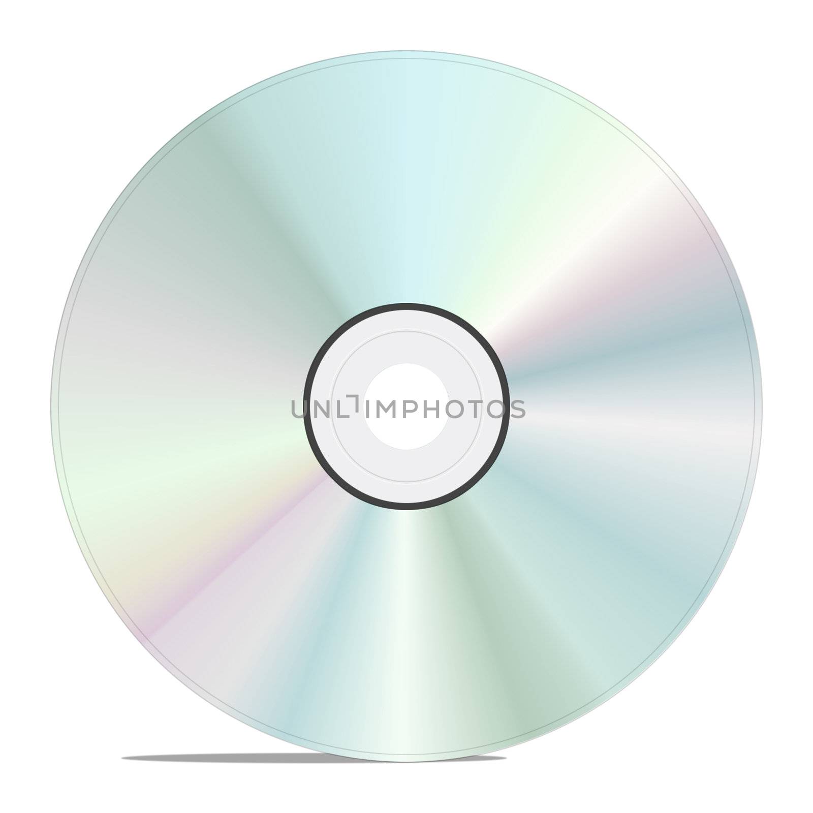 single cd isolated on a white background