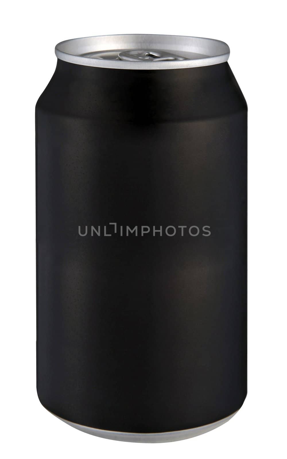 Black can isolated on a white background