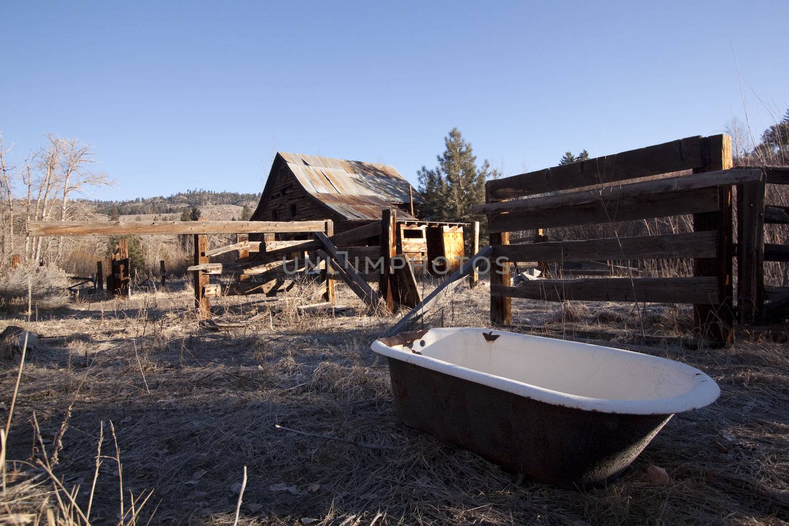 An old barn or cabin by jeremywhat