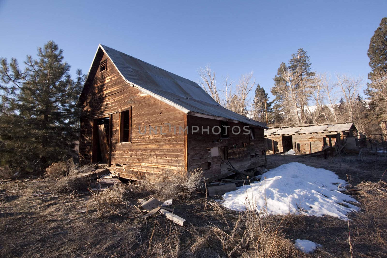 An old barn or cabin by jeremywhat