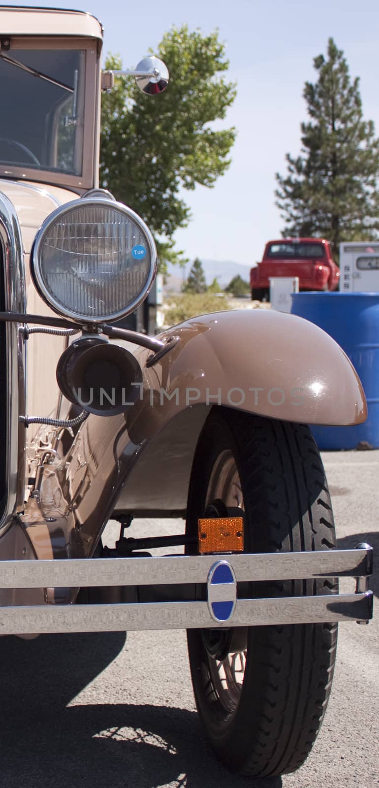 close shots of a Classic 50's American Car