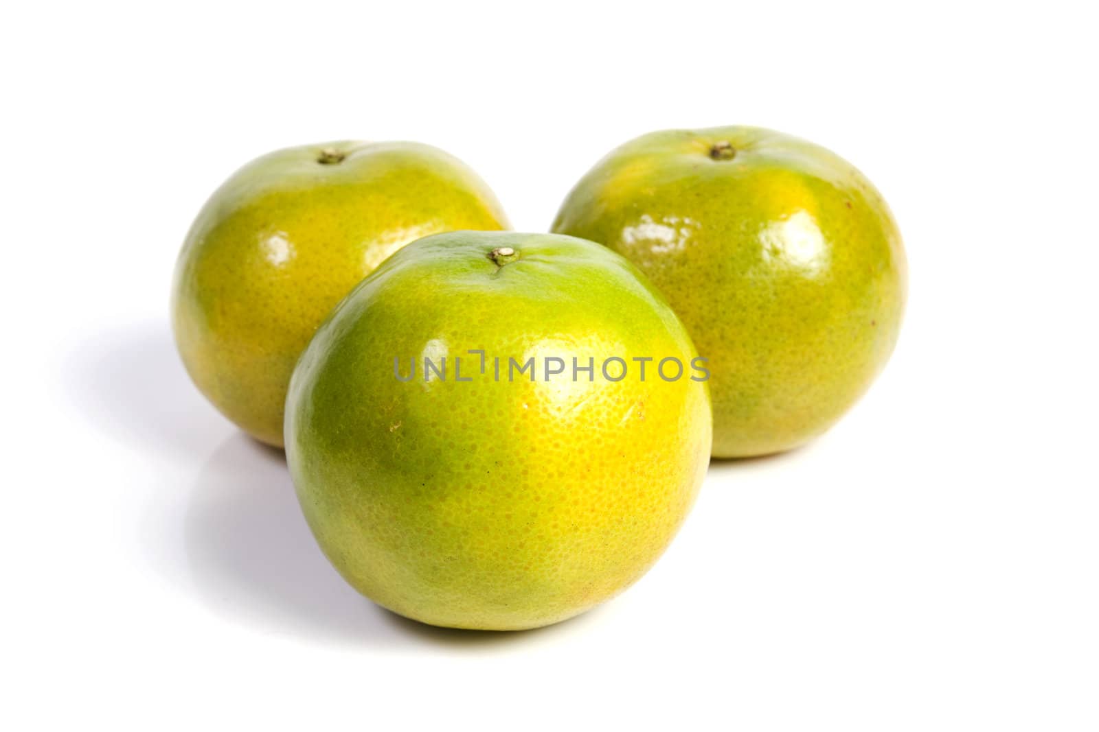 Group mandarin orange on isolated