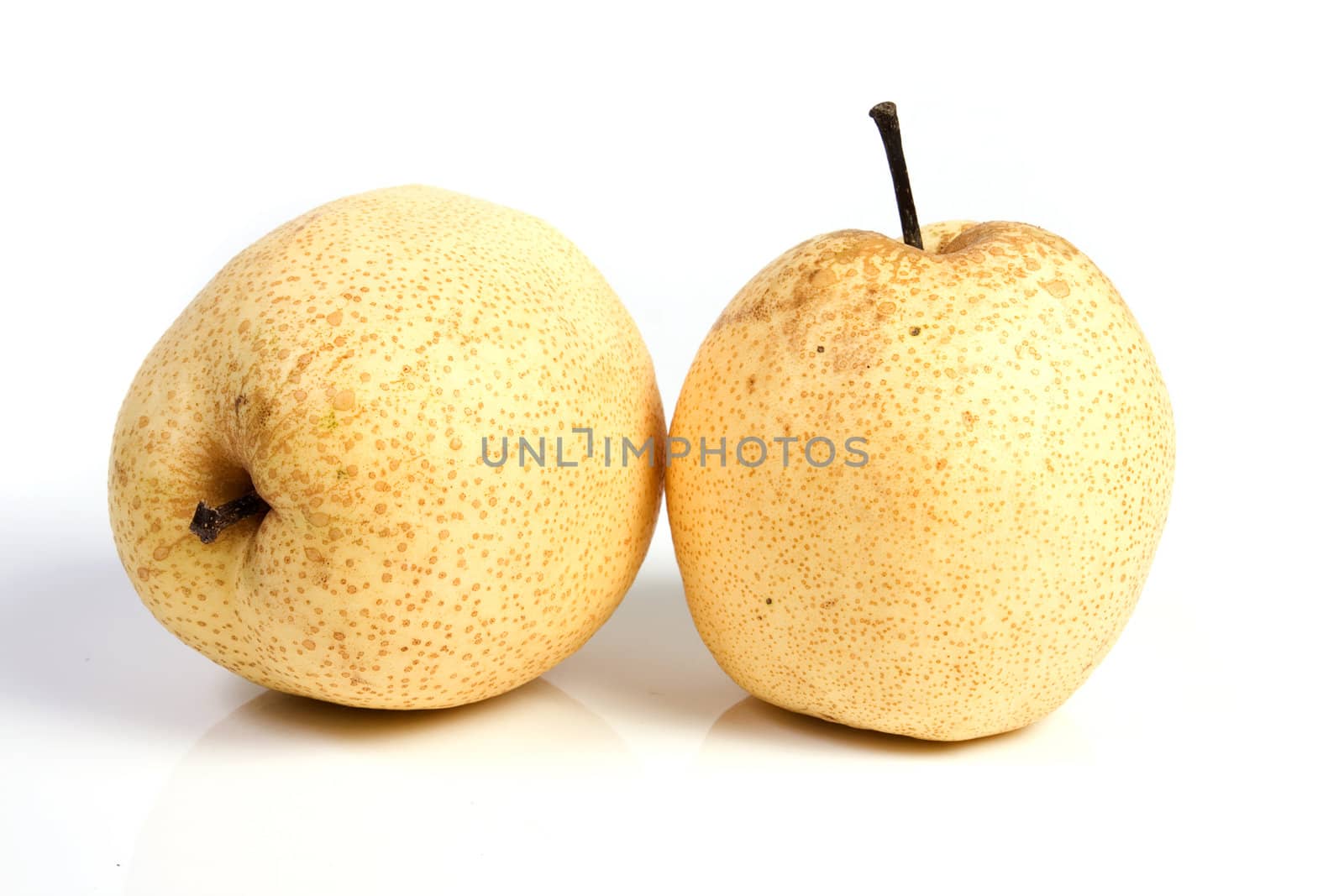 Oriental Pear on white background