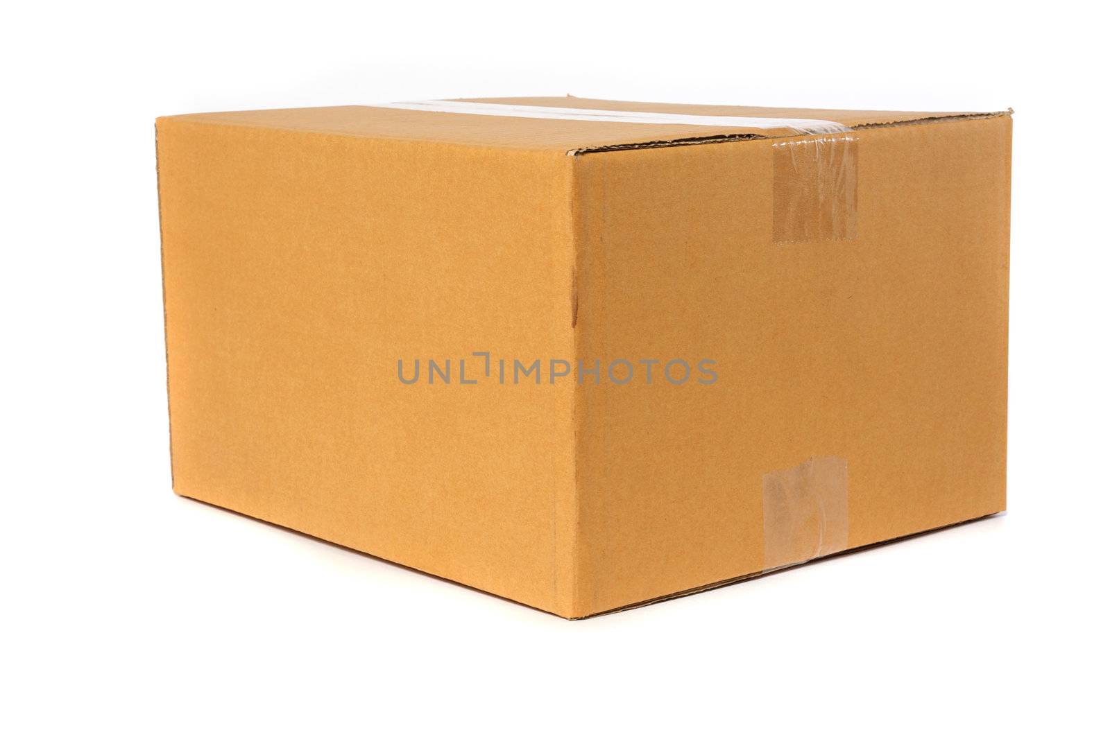 Cardboard box container deliver and moving in isolated