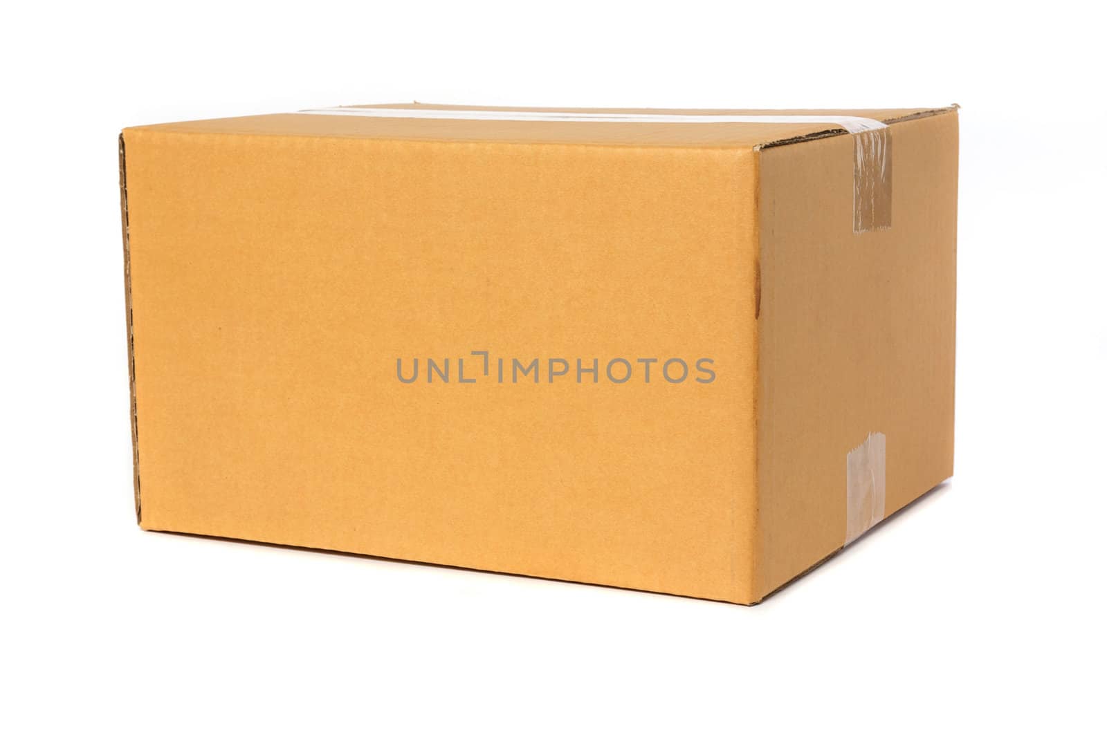 Cardboard box isolated on white background by posterize