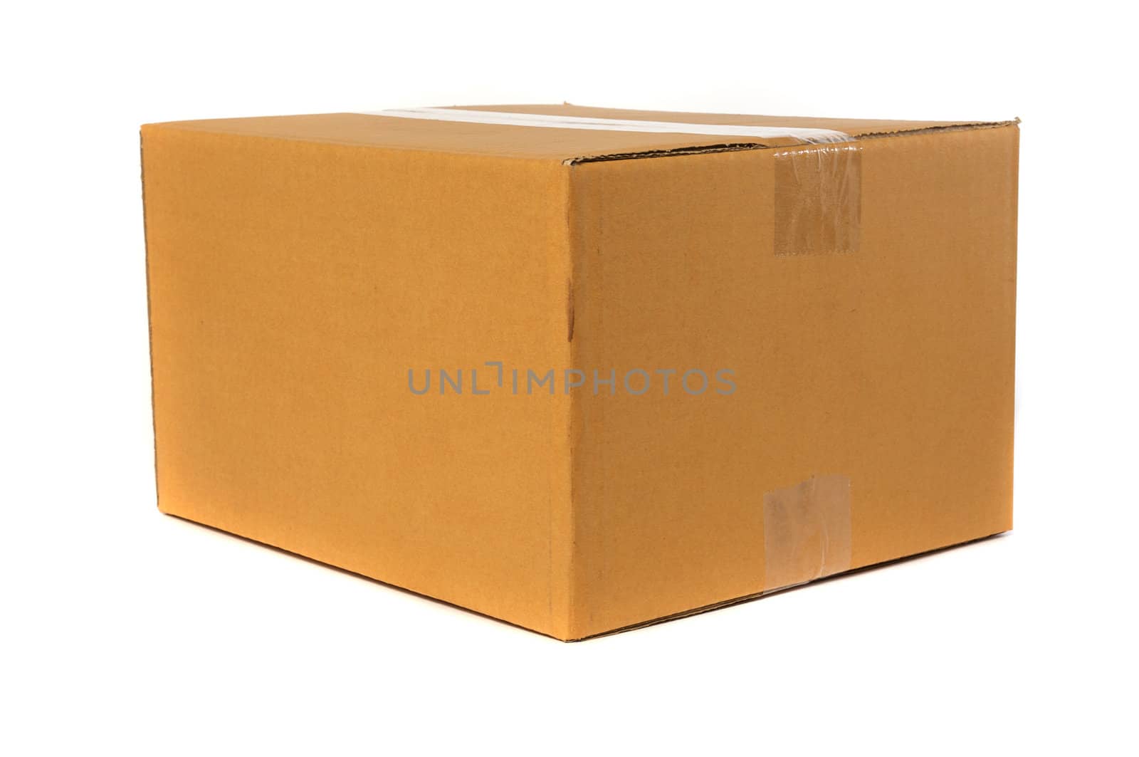 Cardboard box container deliver and moving in isolated