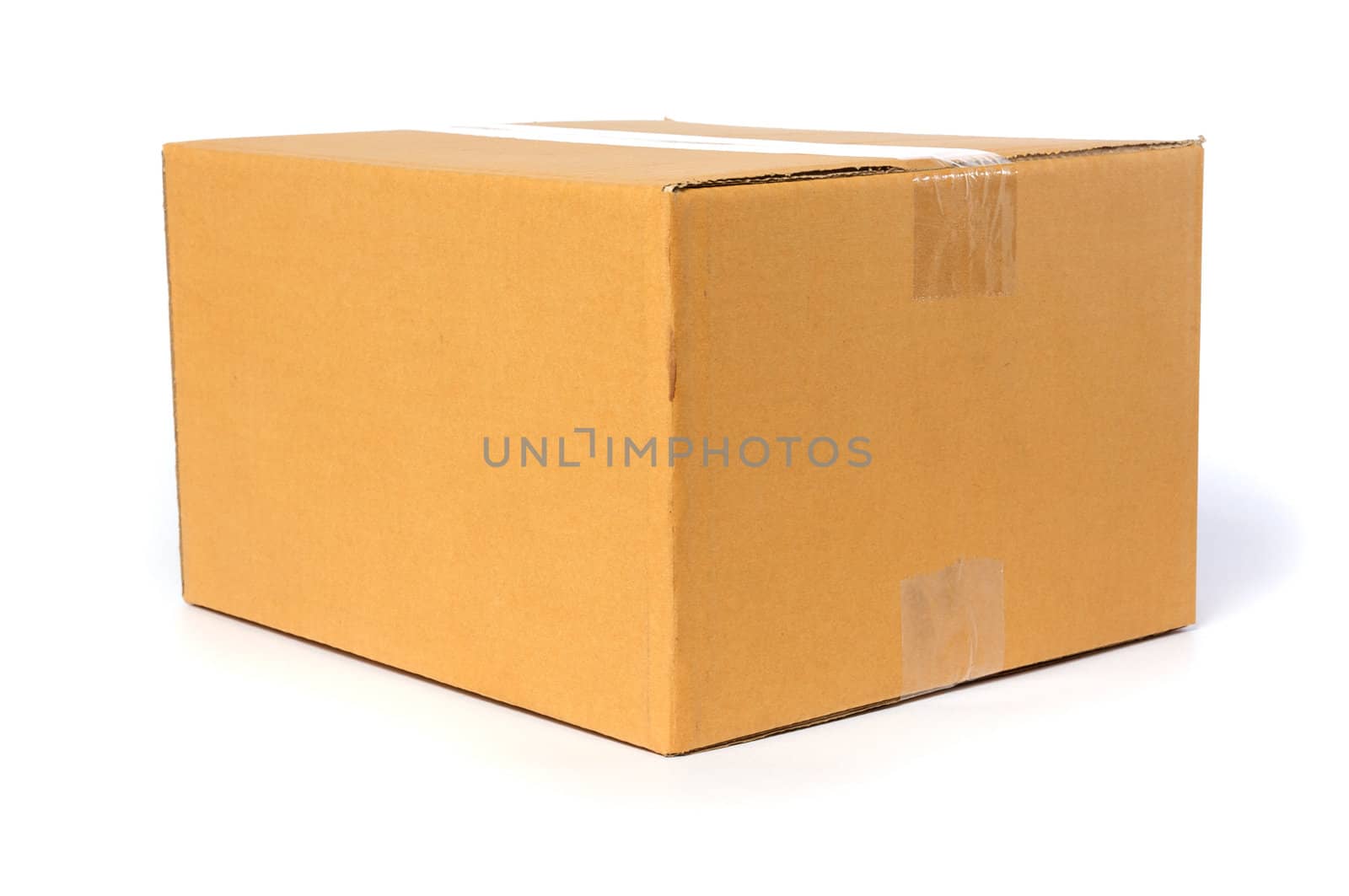 Cardboard box isolated on white background by posterize