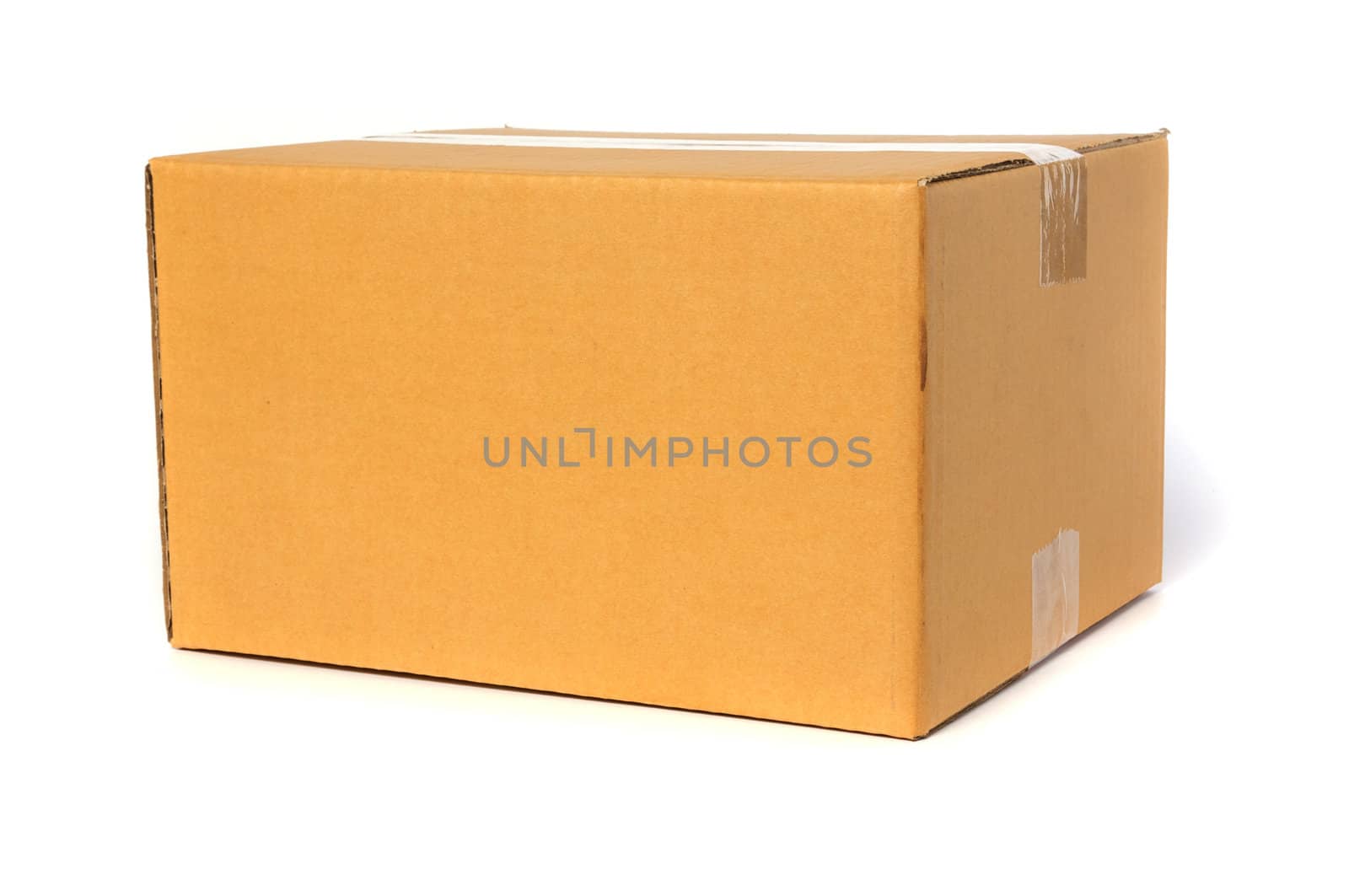 Cardboard box isolated on white background by posterize