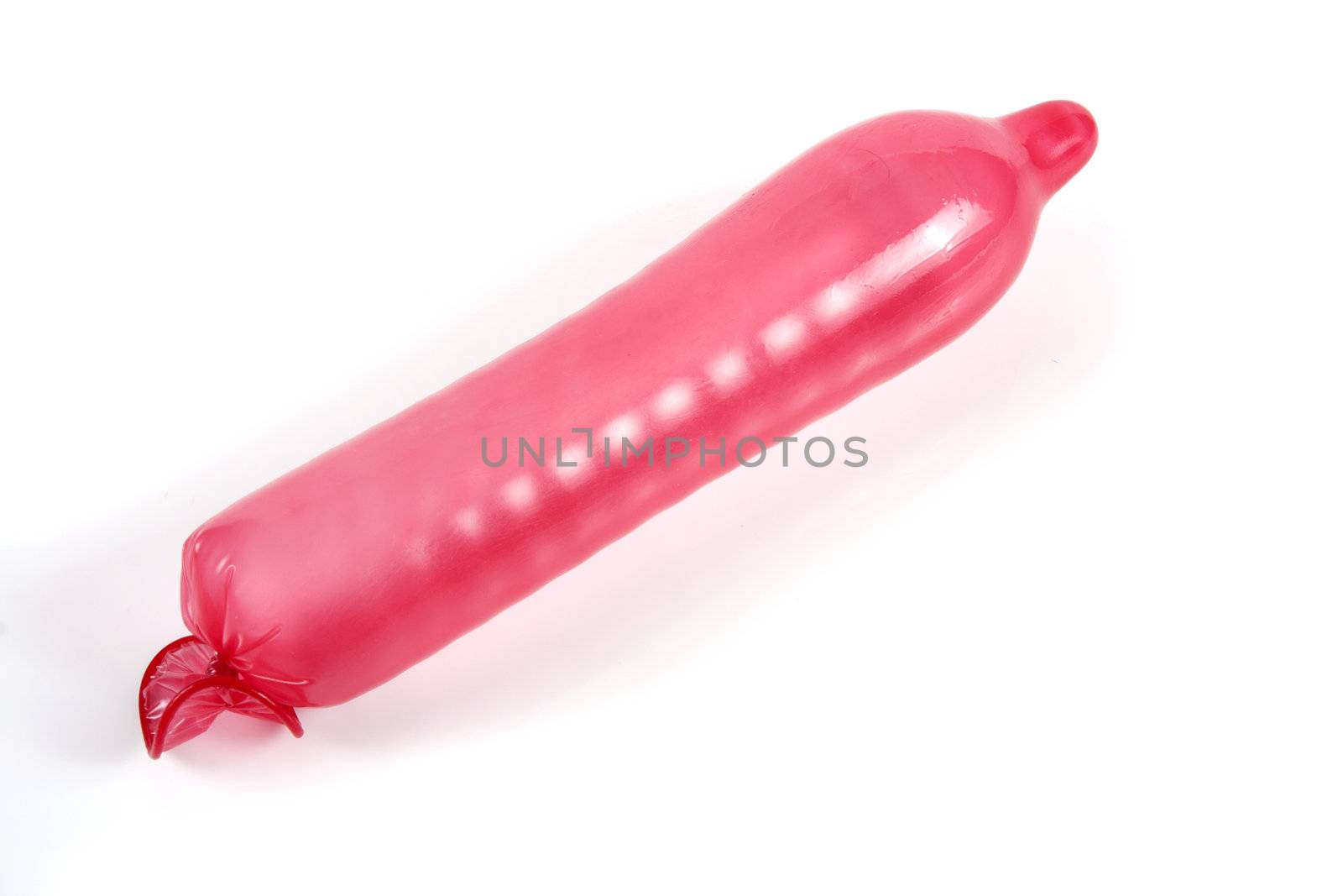 Condom on the white background