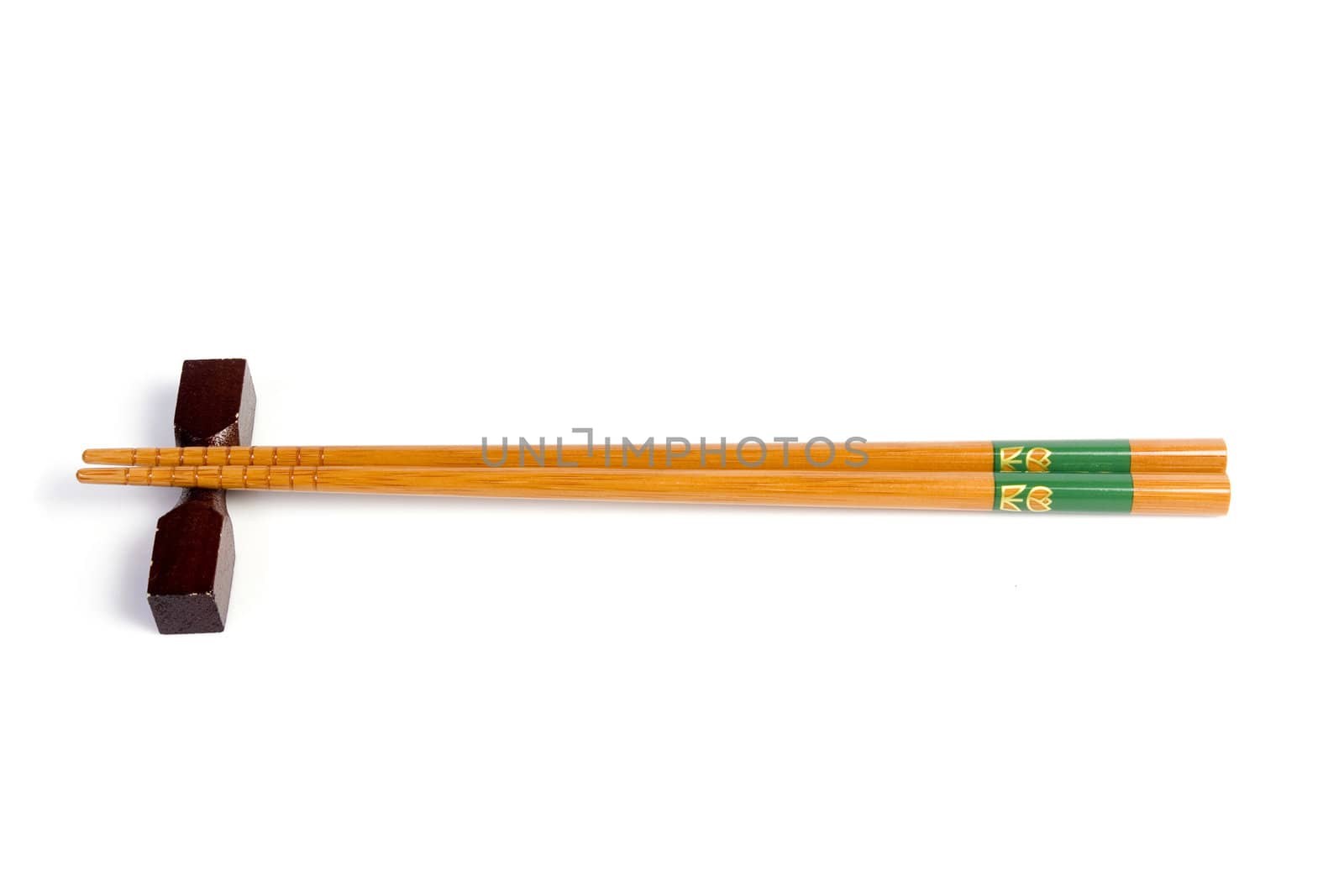 Chopsticks - japanese kitchen utensil on white background