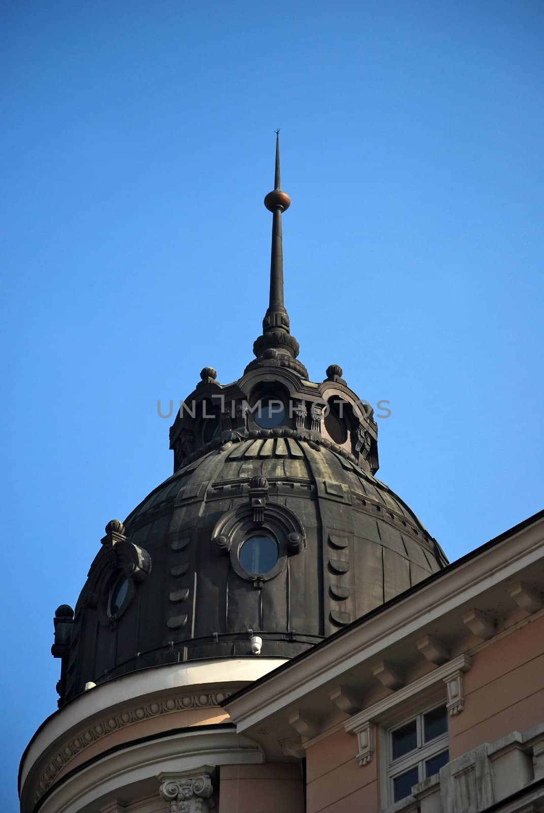 Top of neo-baroque building, details