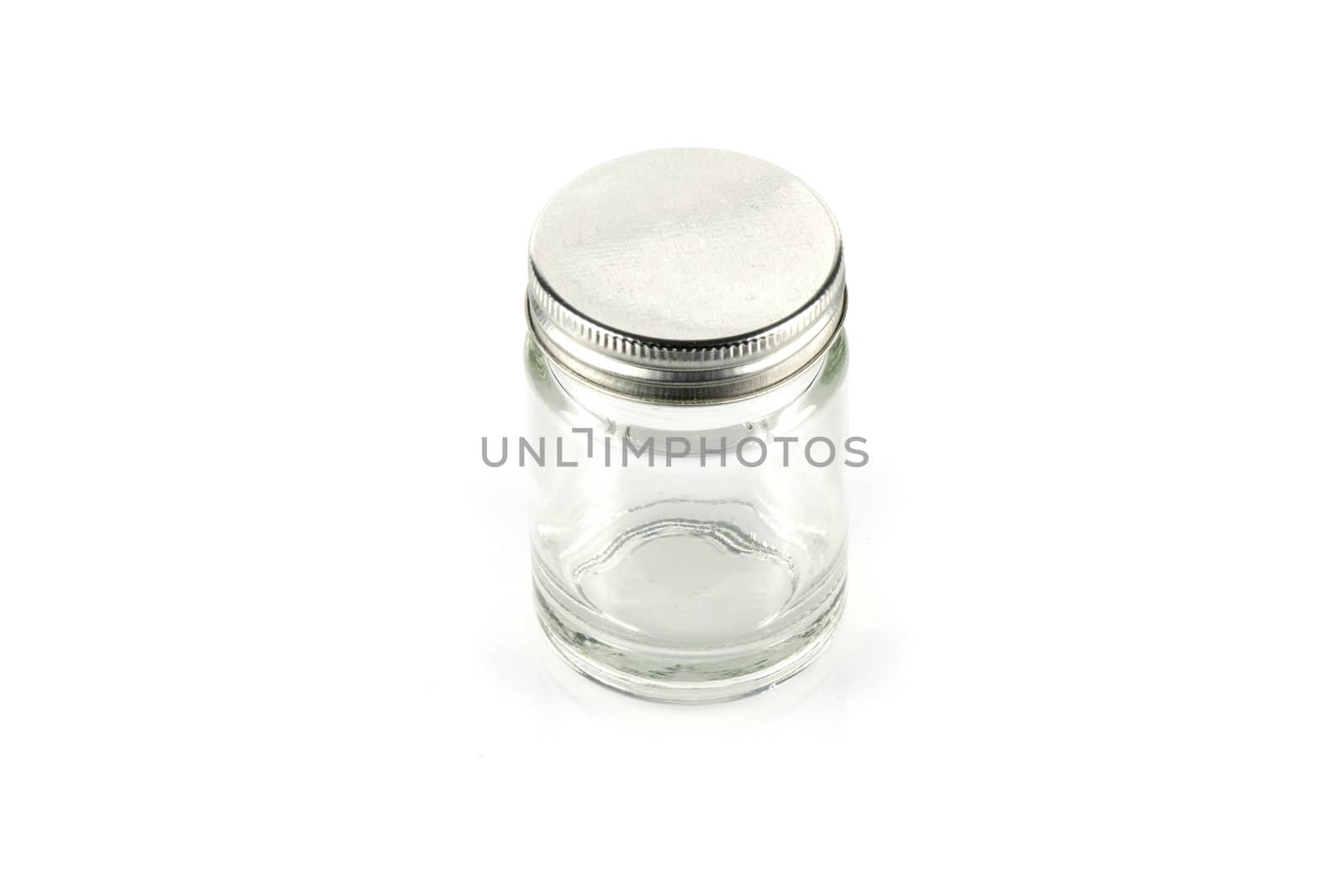 Empty pills bottle on white background
