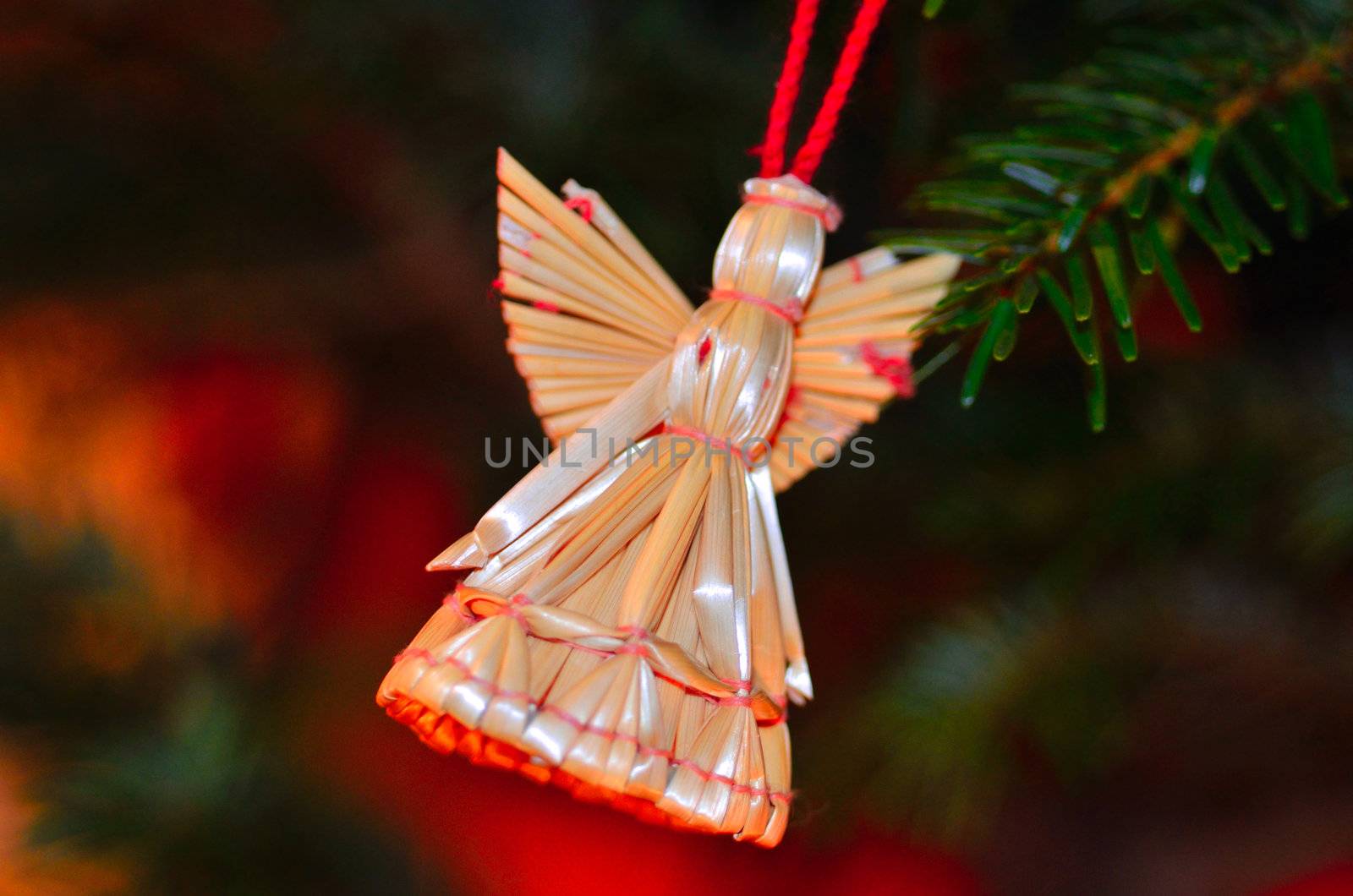 An angel christmas tree ornament.