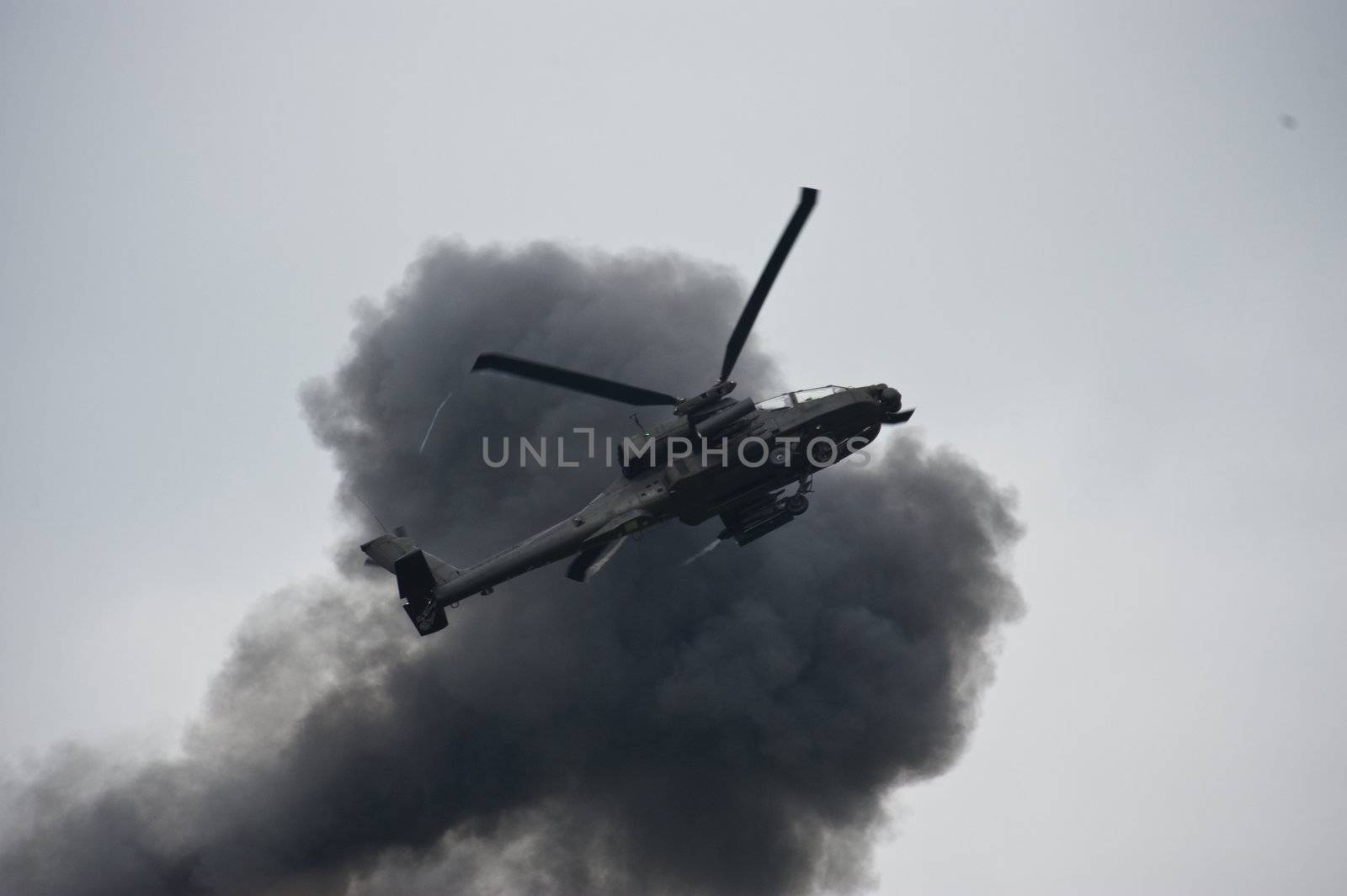 LEEUWARDEN, FRIESLAND, THE NETHERLANDS-SEPTEMBER 17: AH-64 Apache at the Air show on September 17, 2011 at RNLAF Leeuwarden Airbase