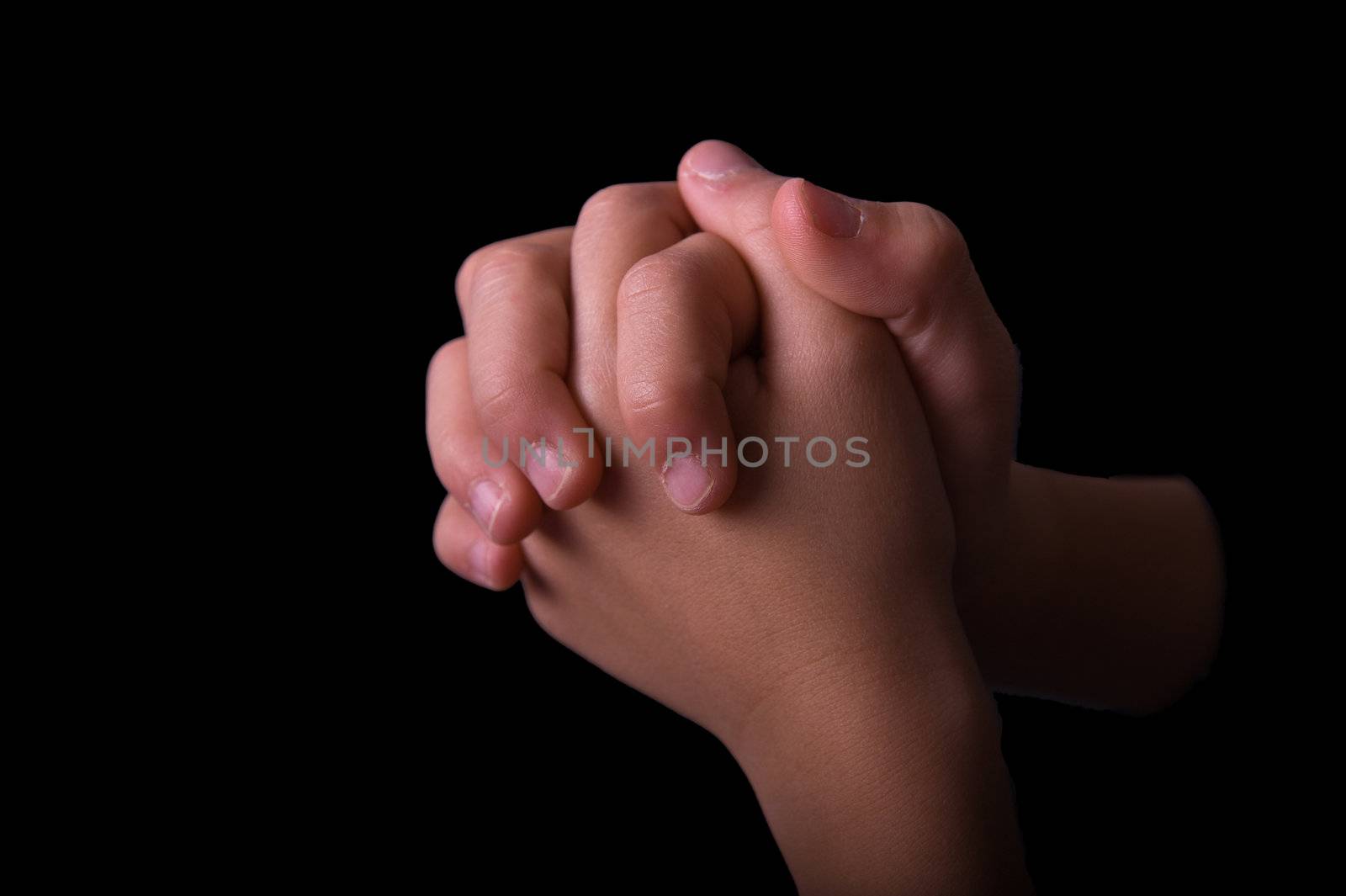 Boys Folded hands praying