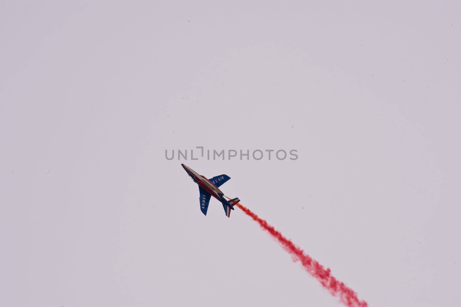 CERNY LA FERTÉ ALAIS, FRANCE - JUNE 12: Patrouille de France performing at Aerial Meeting "The propeller era" in Cerny La Ferté Alais, France on June 12, 2011