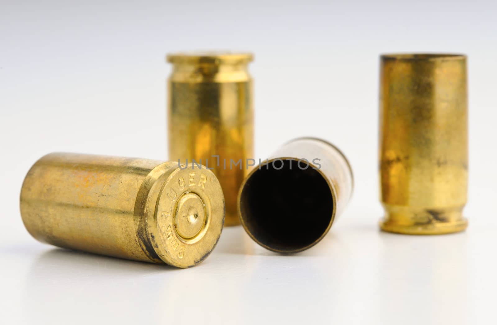 9mm Shell casings against gradient