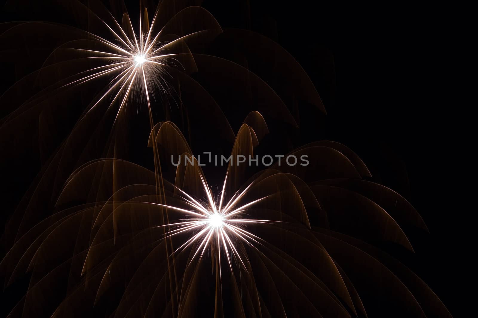 Exploding aerial fireworks