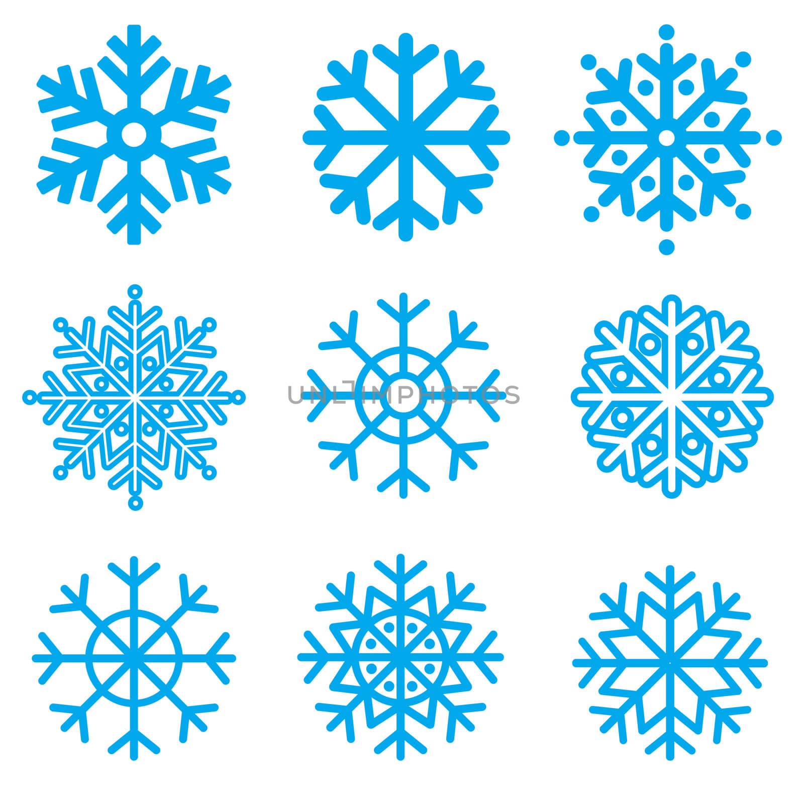 Snowflakes collection. Element for design. Vector  illustration