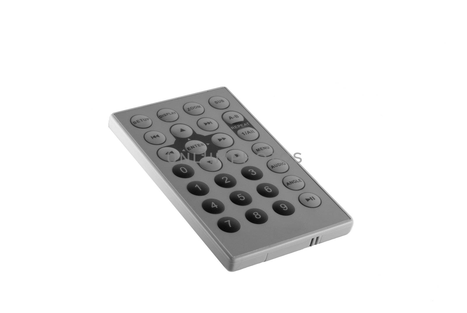 Small remote control for portable DVD player