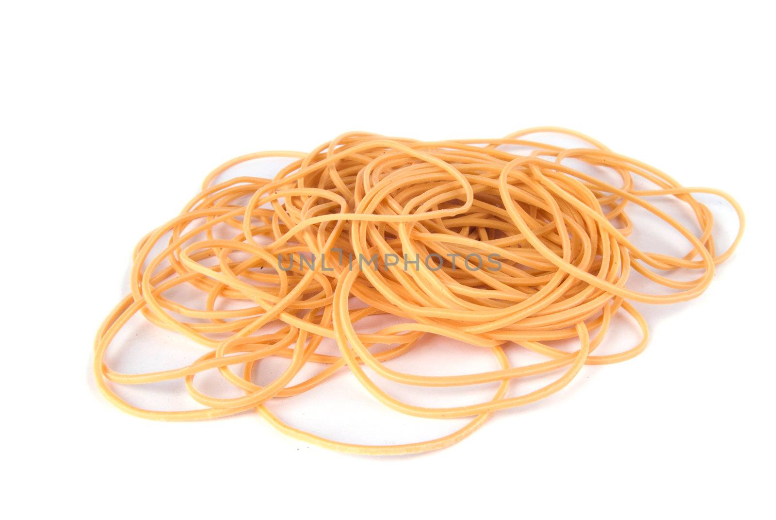 Pile of plain rubber bands