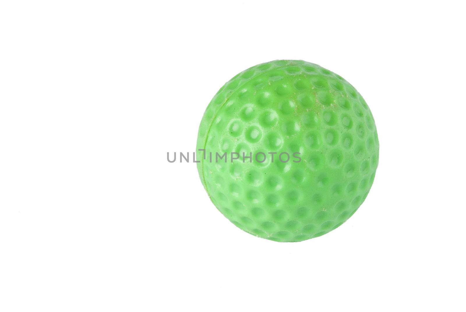 Green childrens play golf ball