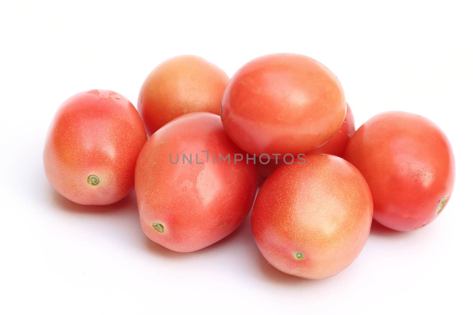 Group of tomato isolated on white background