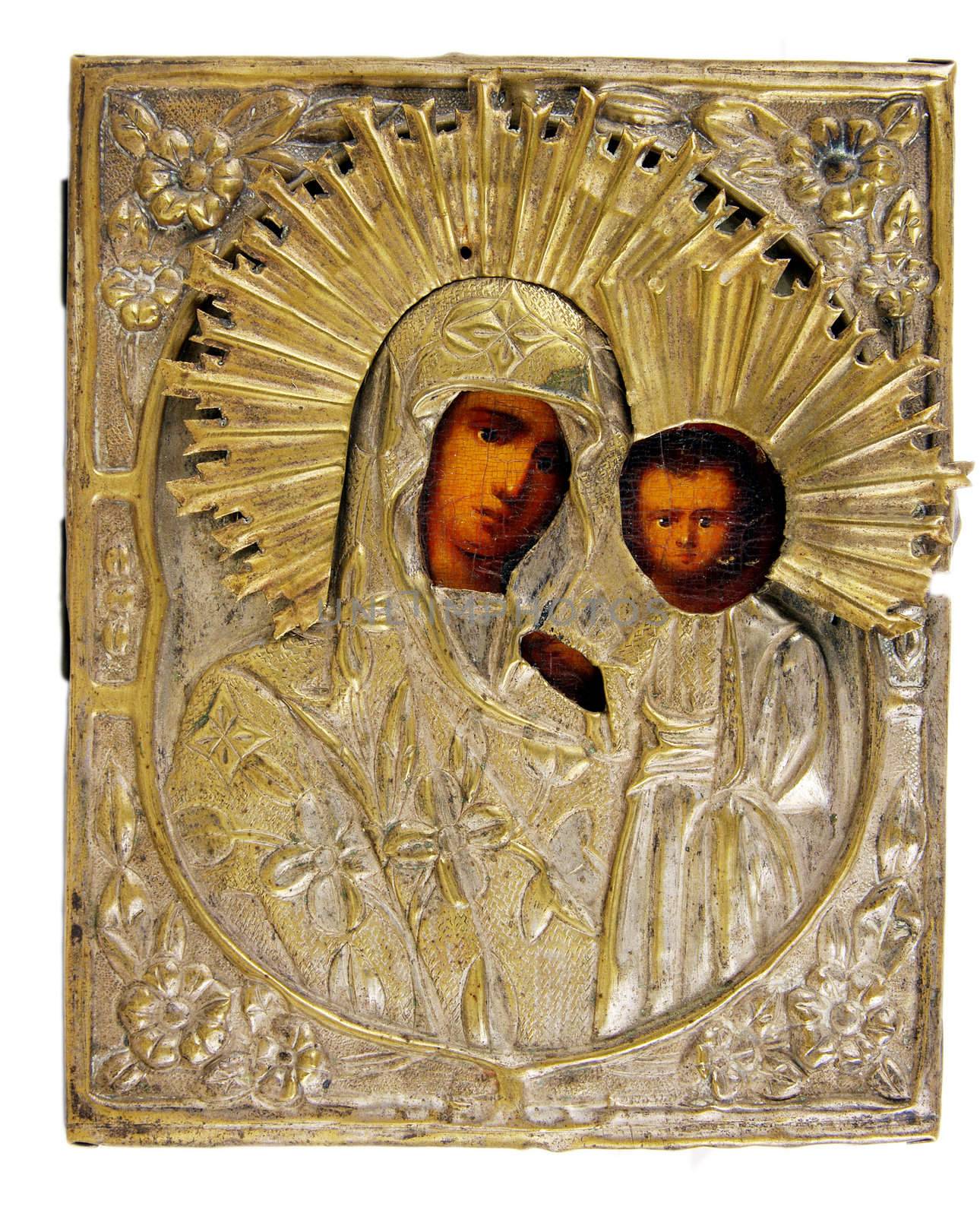 Ancient church icon. One of attributes of religion