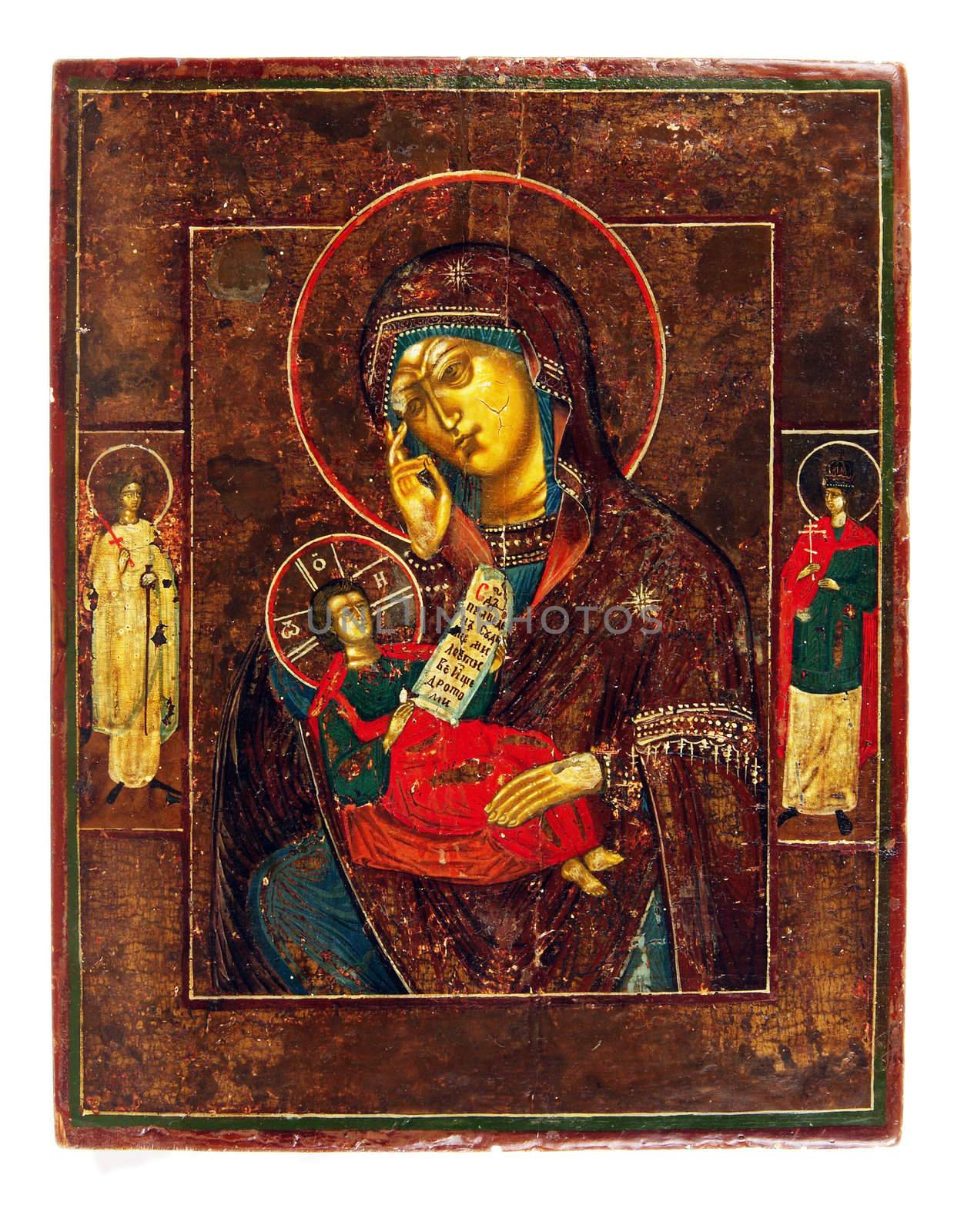 Ancient church icon. One of attributes of religion