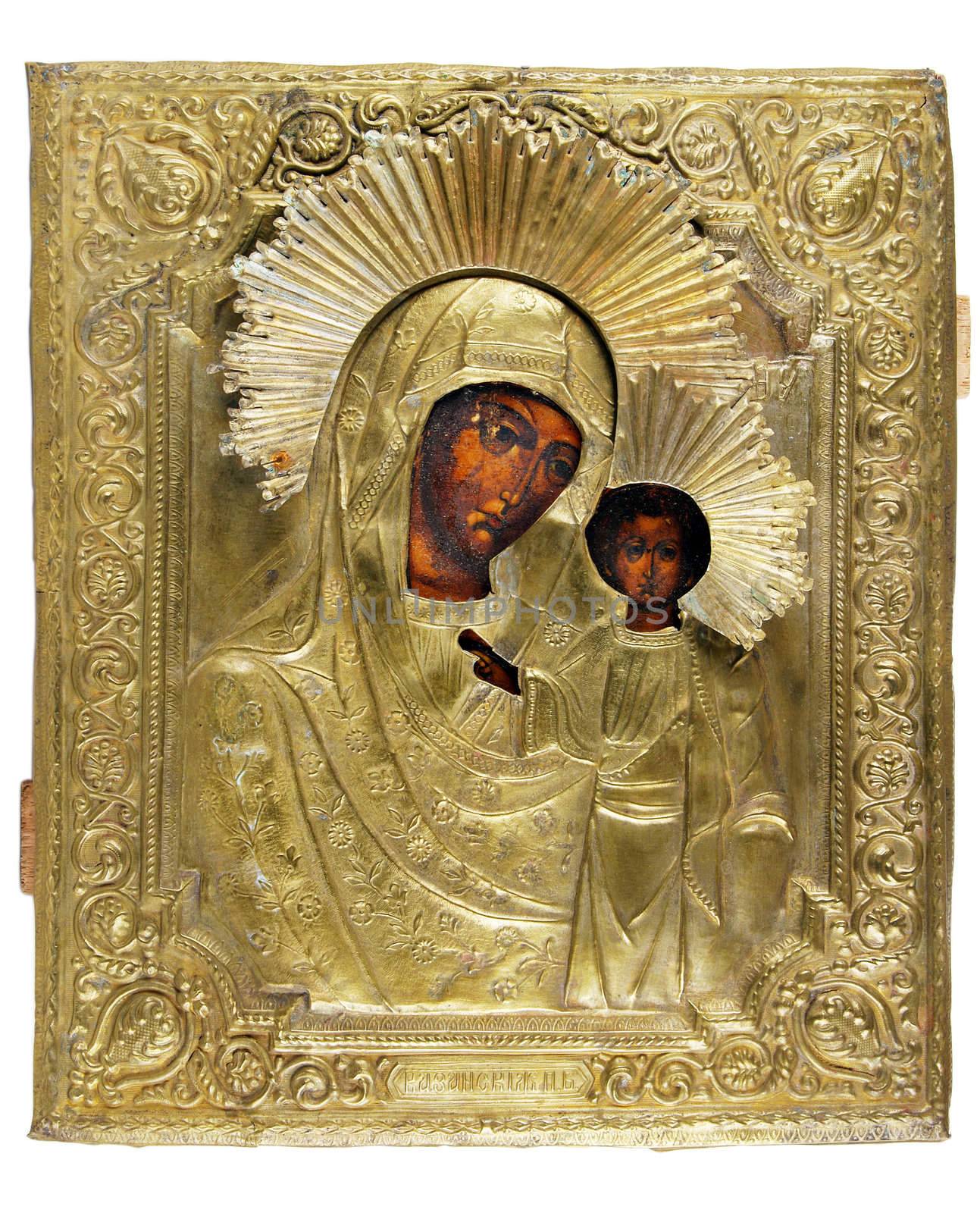 Ancient church icon. One of attributes of religion